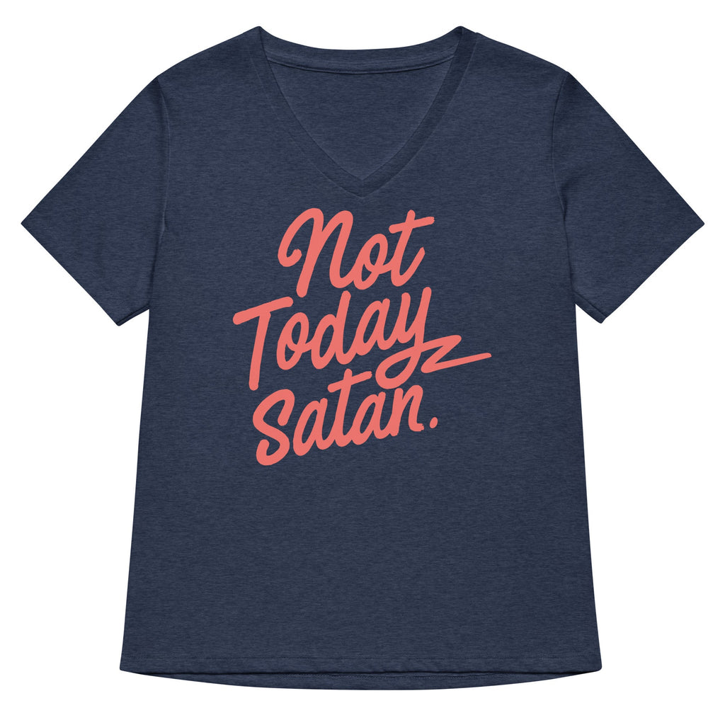 Not Today Satan Women's V-Neck Tee