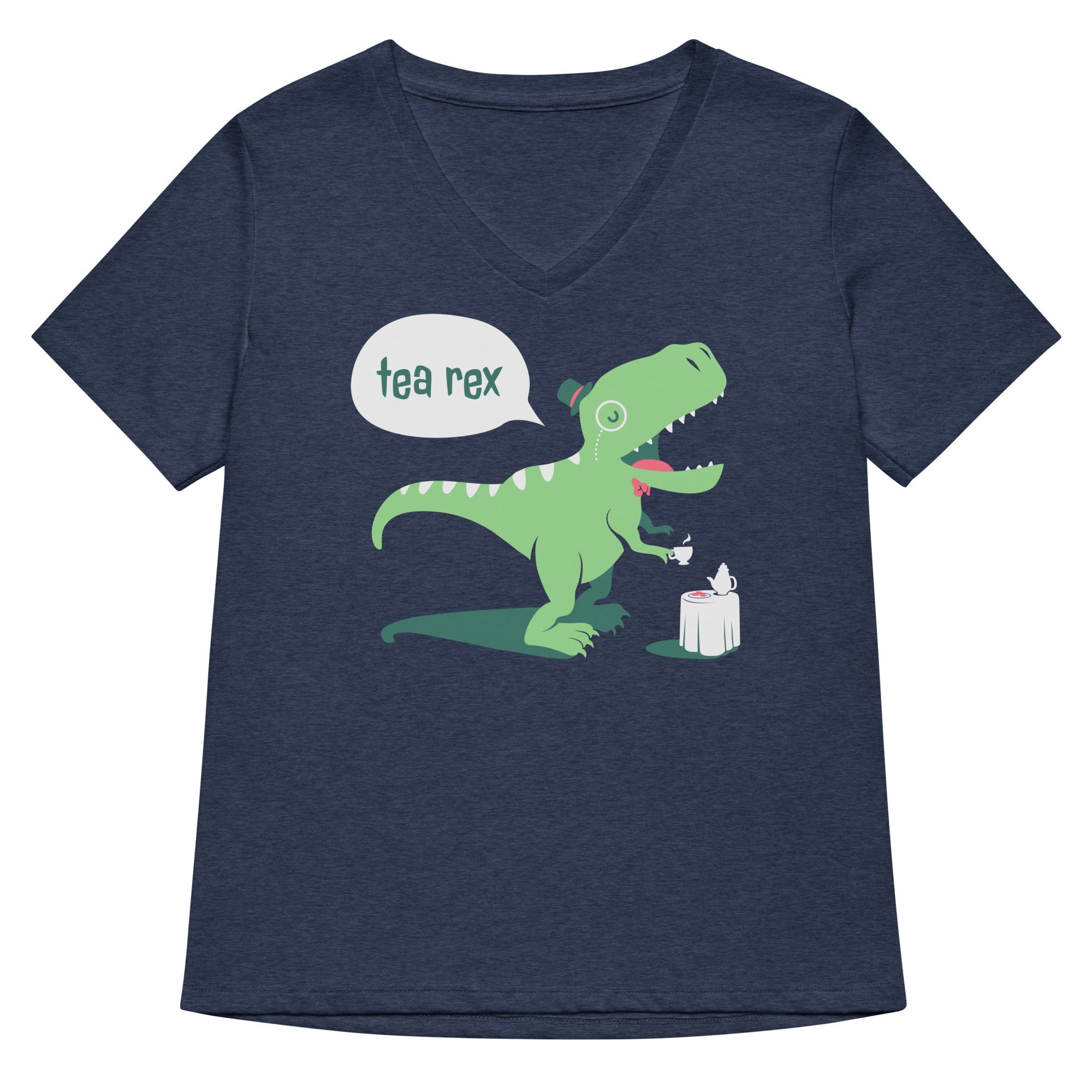 Tea Rex Women's V-Neck Tee