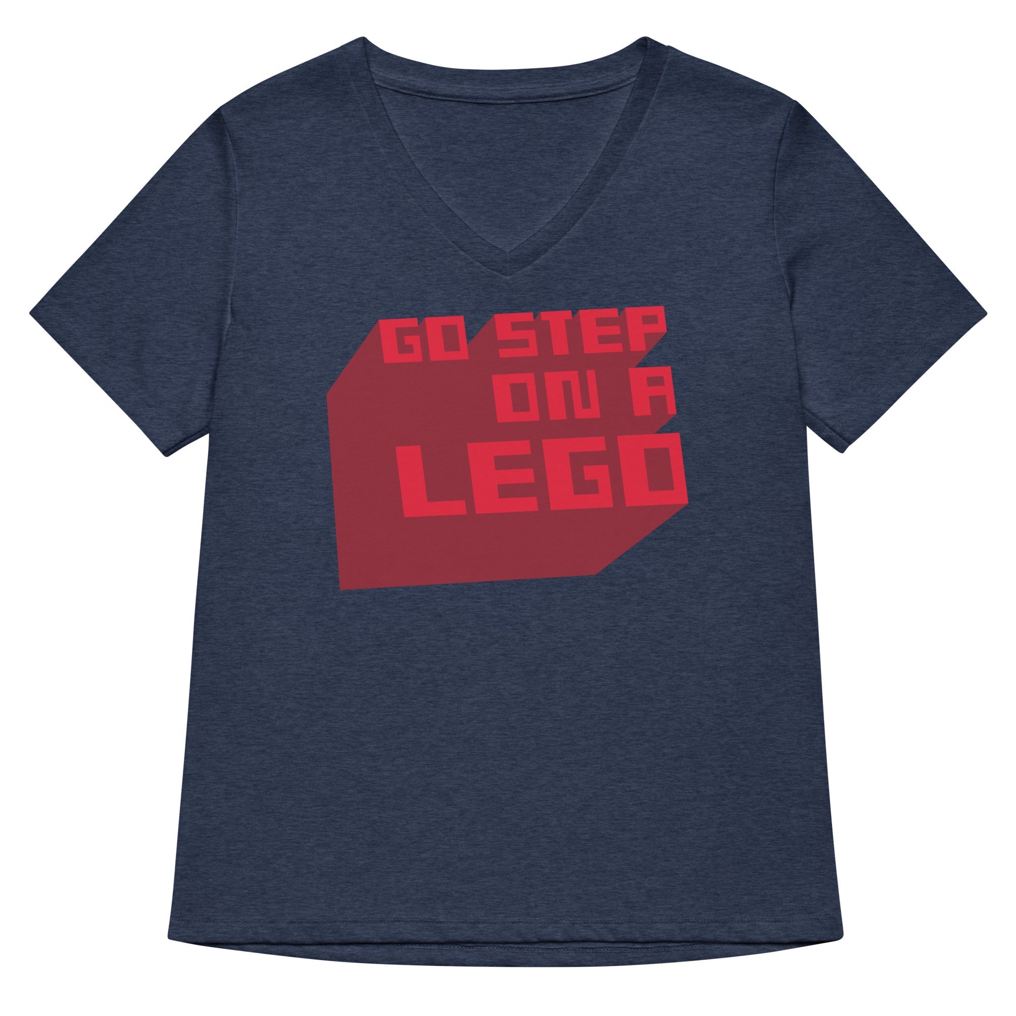 Go Step On A Lego Women's V-Neck Tee