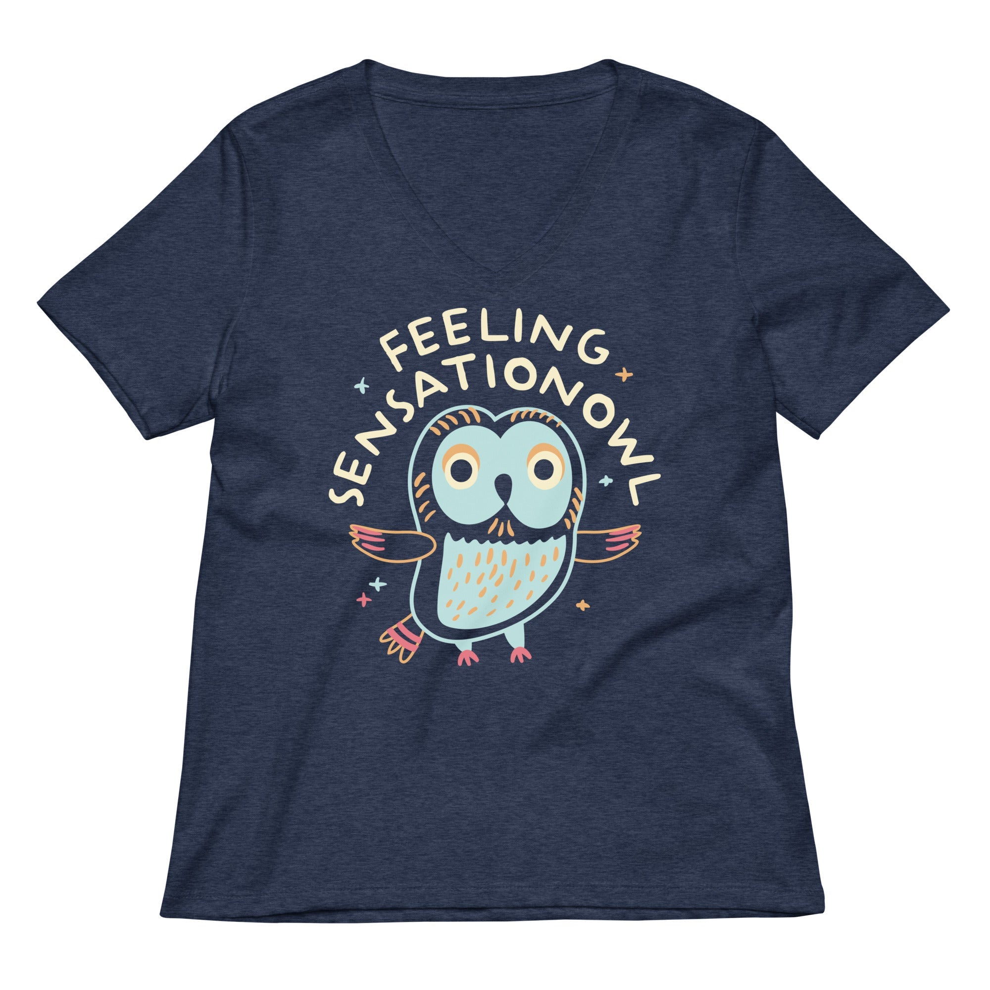 Feeling Sensationowl Women's V-Neck Tee