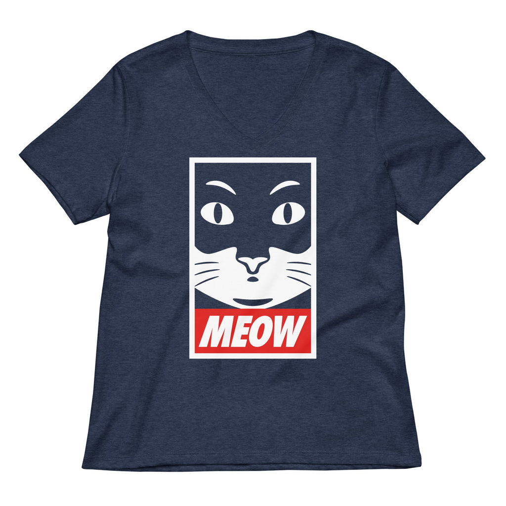 Meow Women's V-Neck Tee