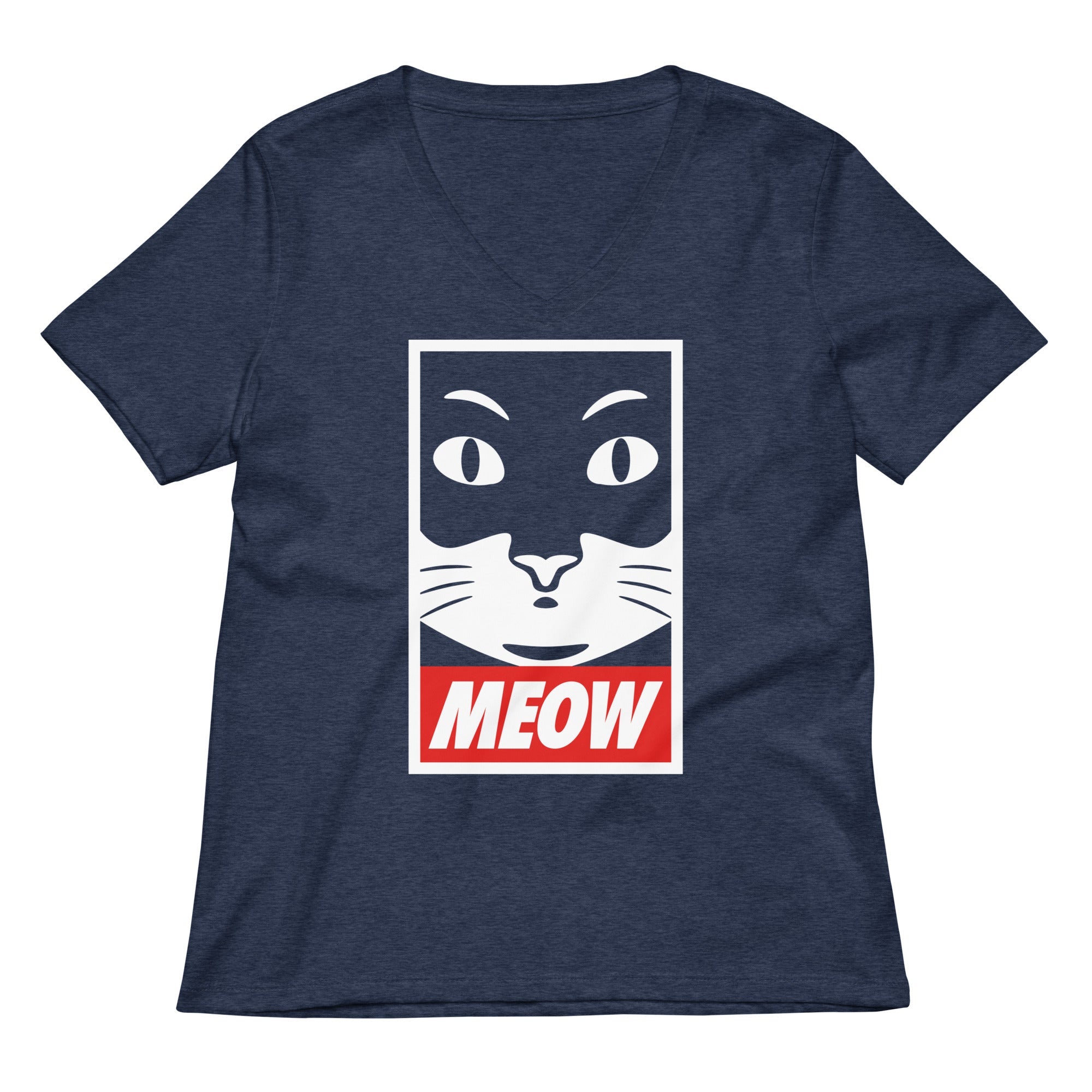 Meow Women's V-Neck Tee