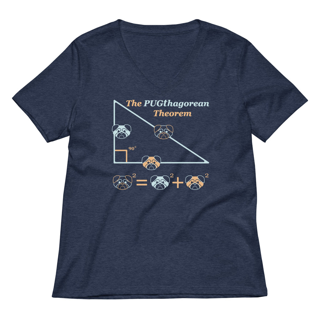 Pugthagorean Theorem Women's V-Neck Tee