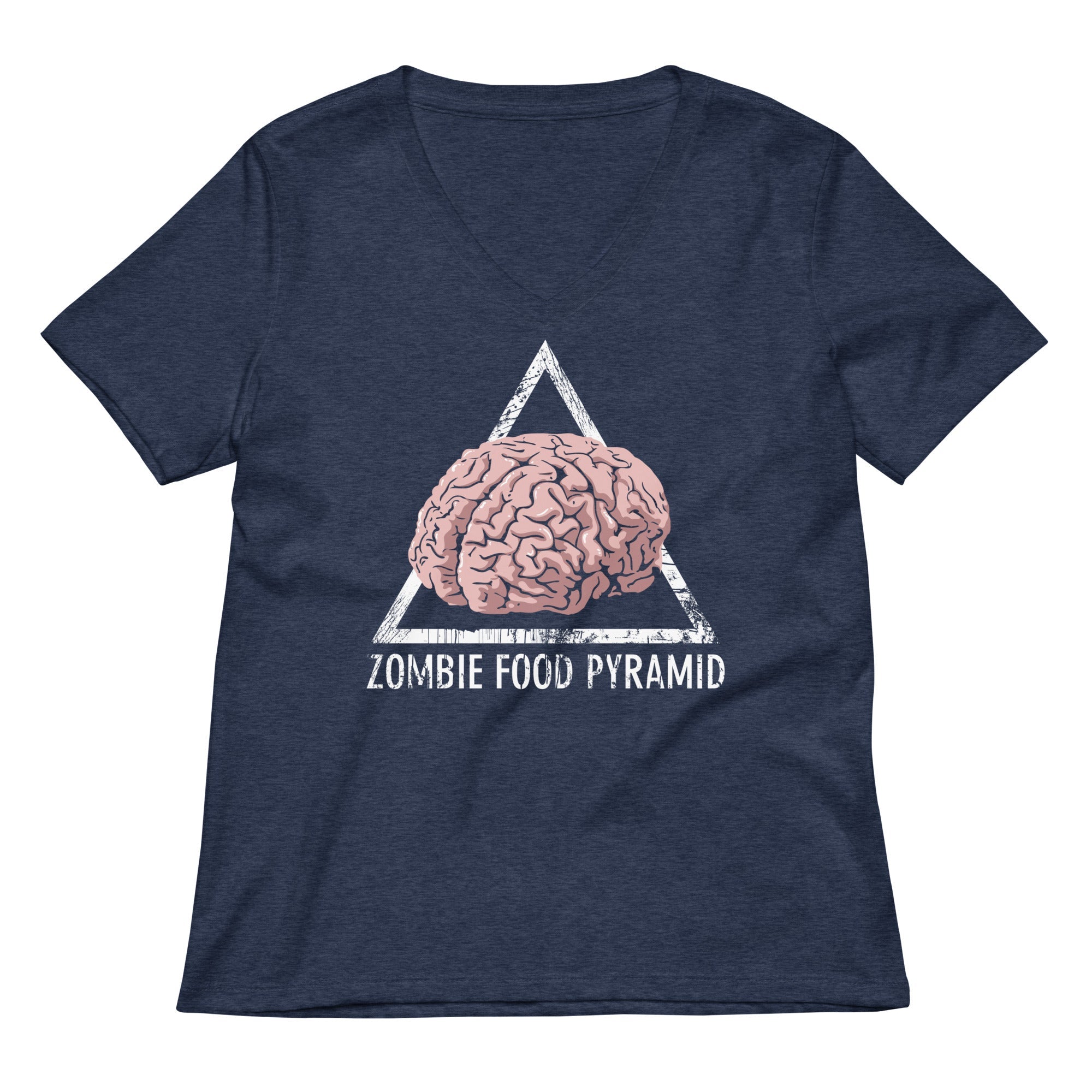 Zombie Food Pyramid Women's V-Neck Tee