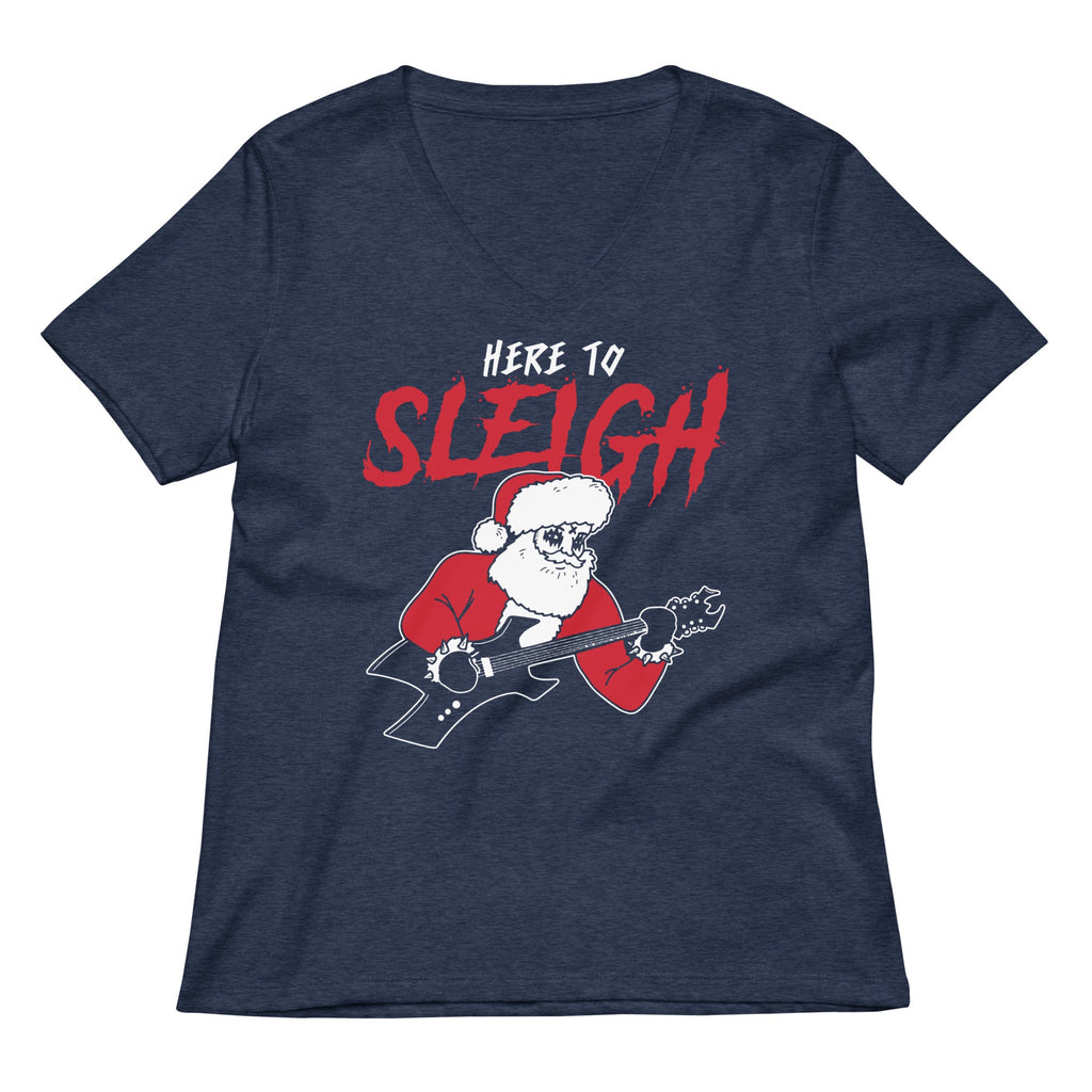 Here to Sleigh Women's V-Neck Tee