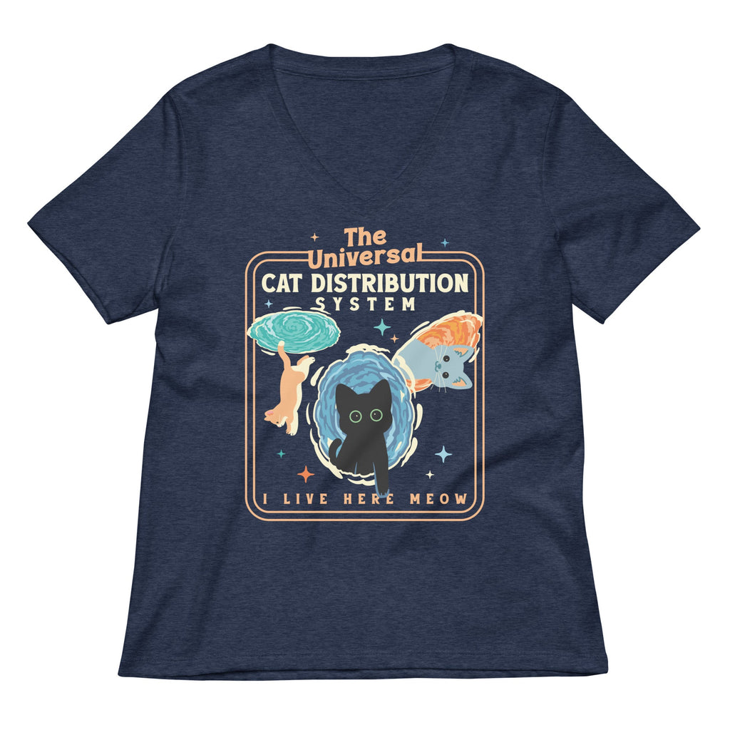 The Universal Cat Distribution System Women's V-Neck Tee