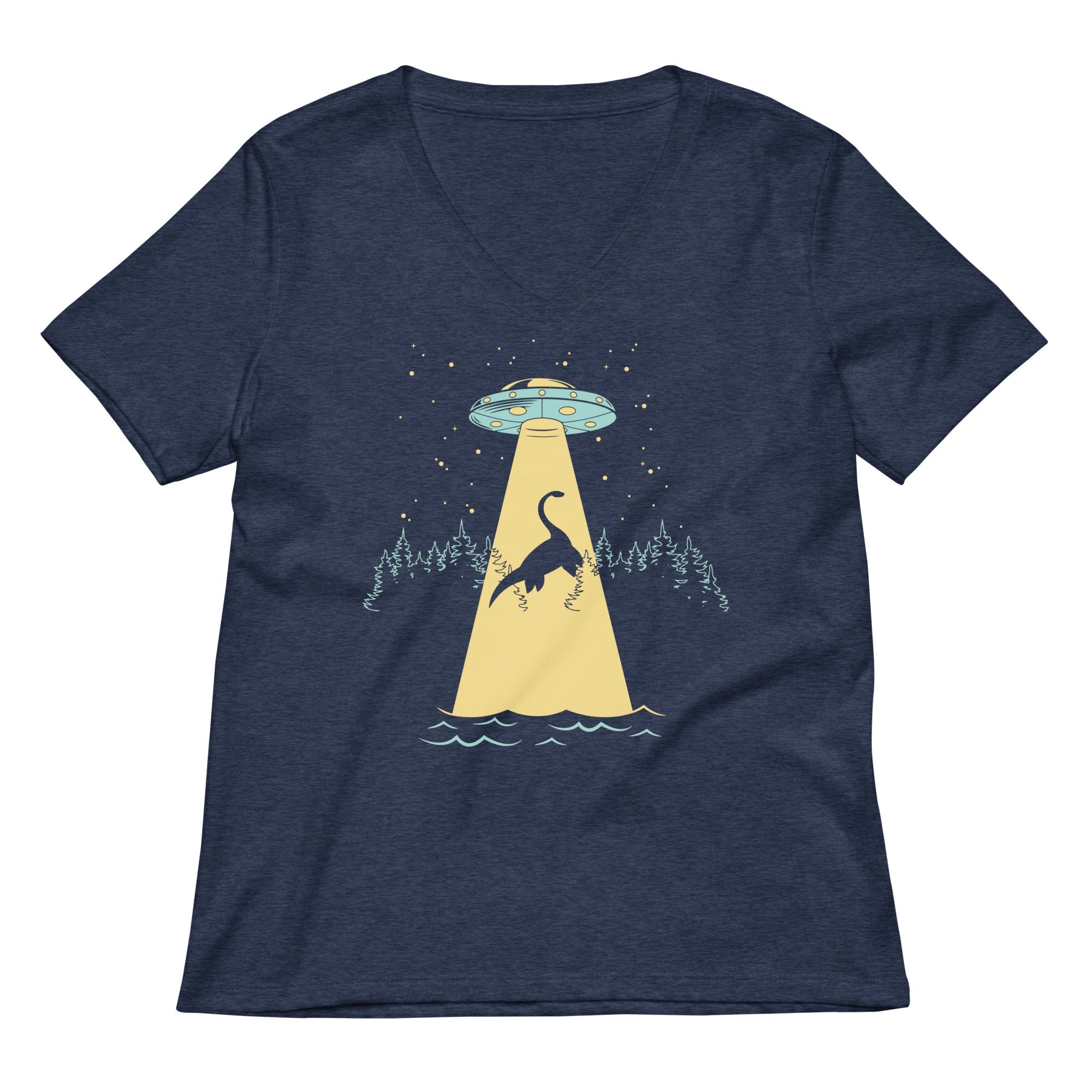 Nessie Abduction Women's V-Neck Tee