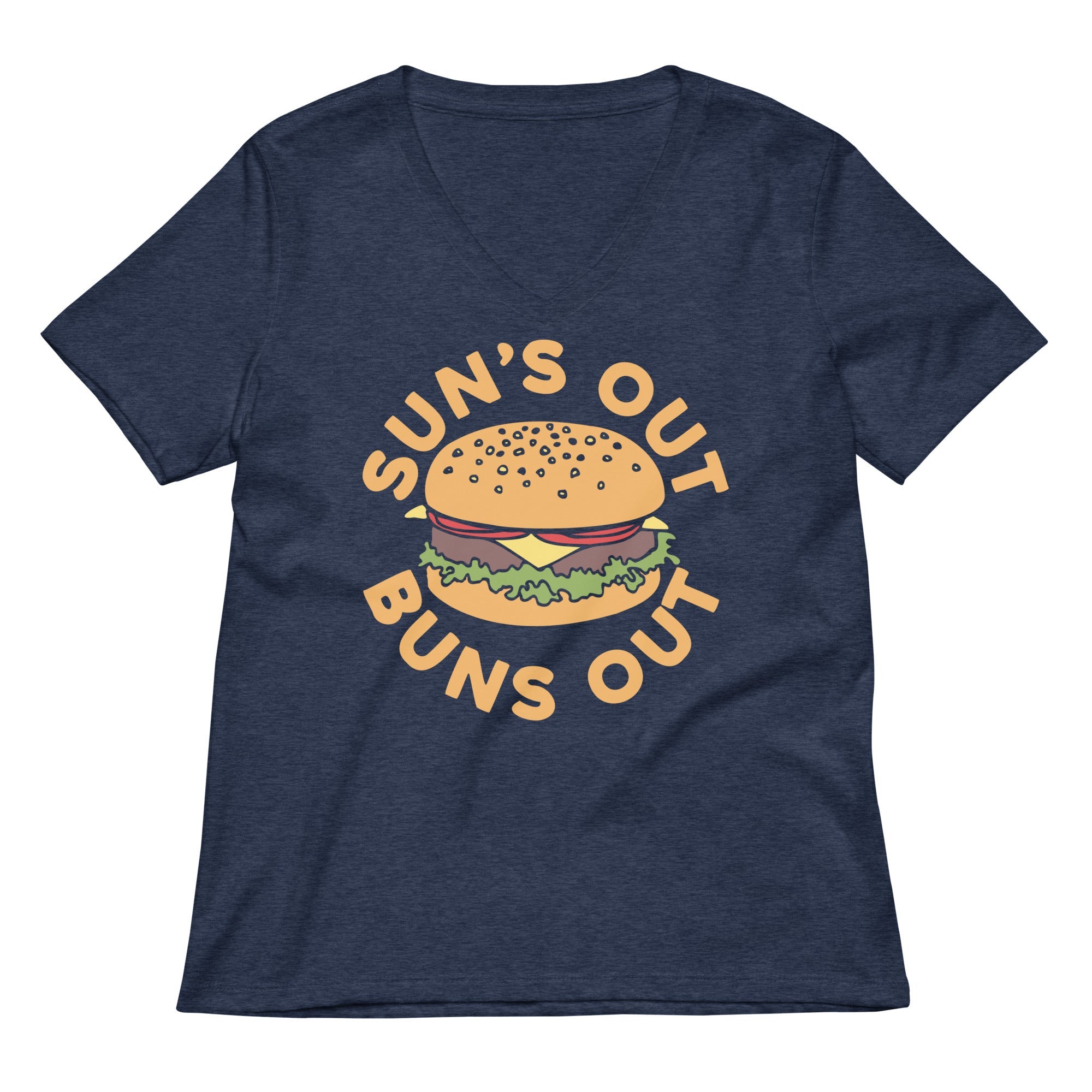 Sun's Out Buns Out Women's V-Neck Tee