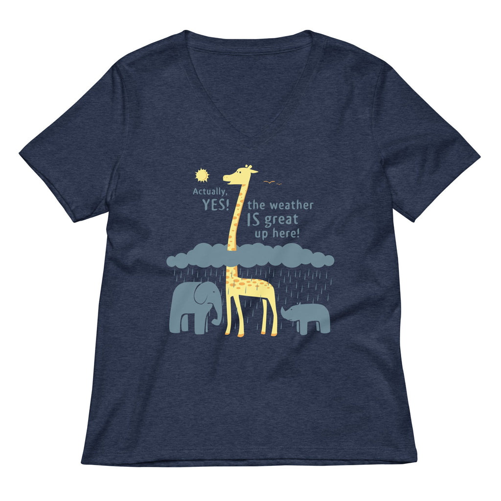 The Weather Is Great Up Here! Women's V-Neck Tee