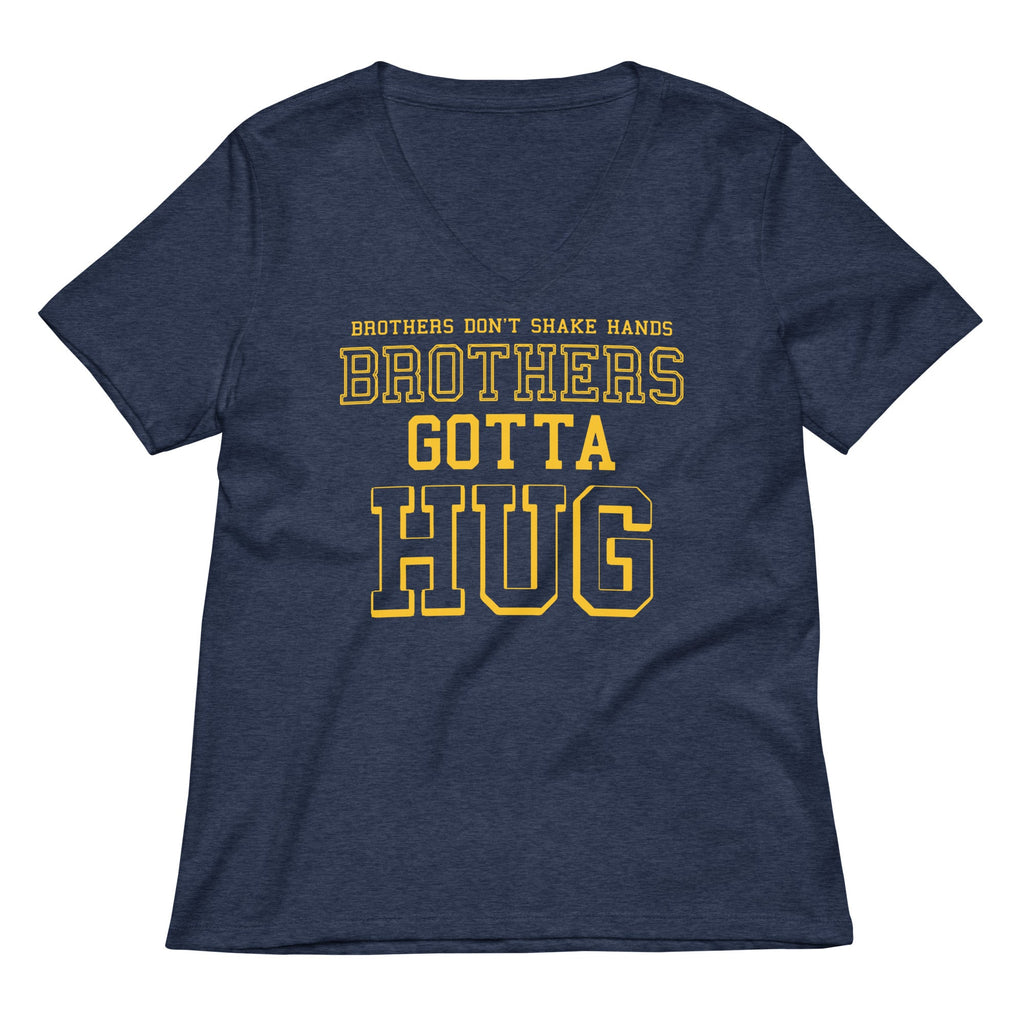 Brothers Gotta Hug Women's V-Neck Tee