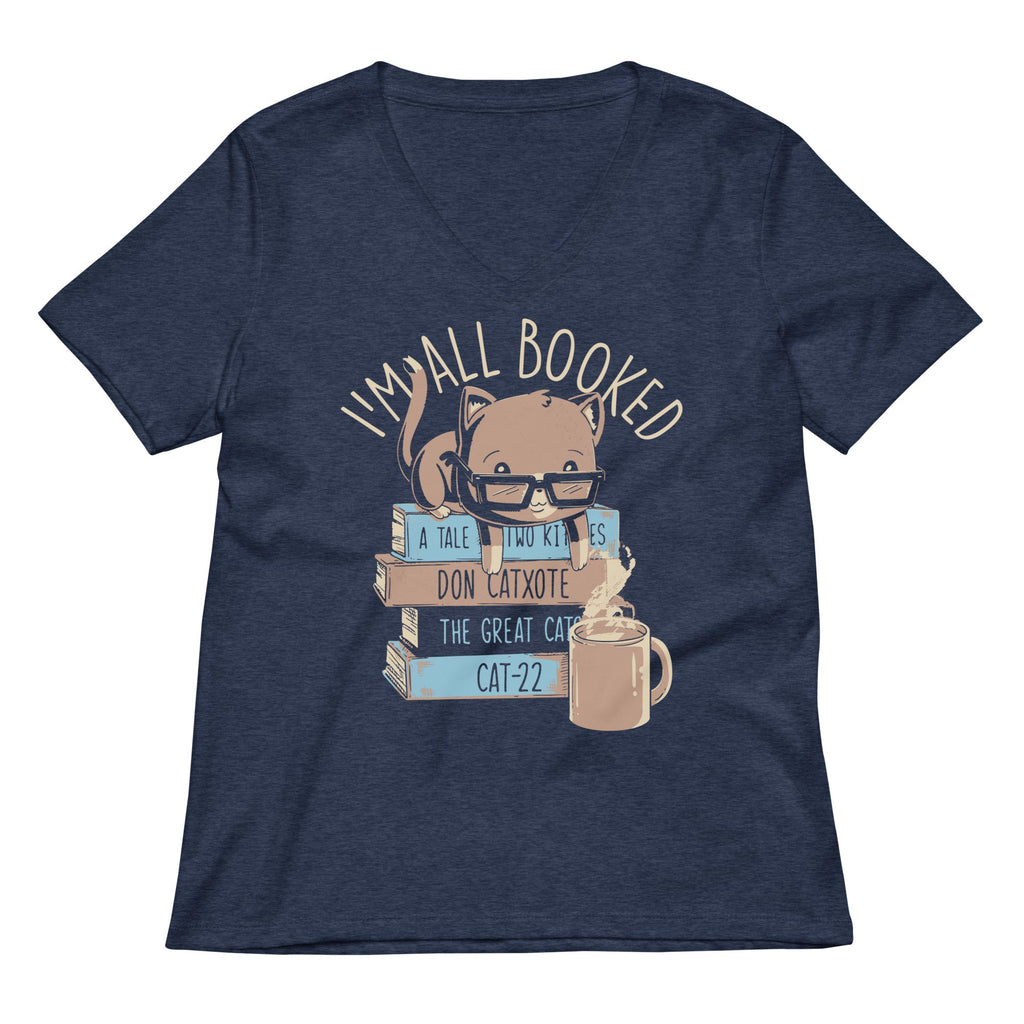 I'm All Booked Women's V-Neck Tee