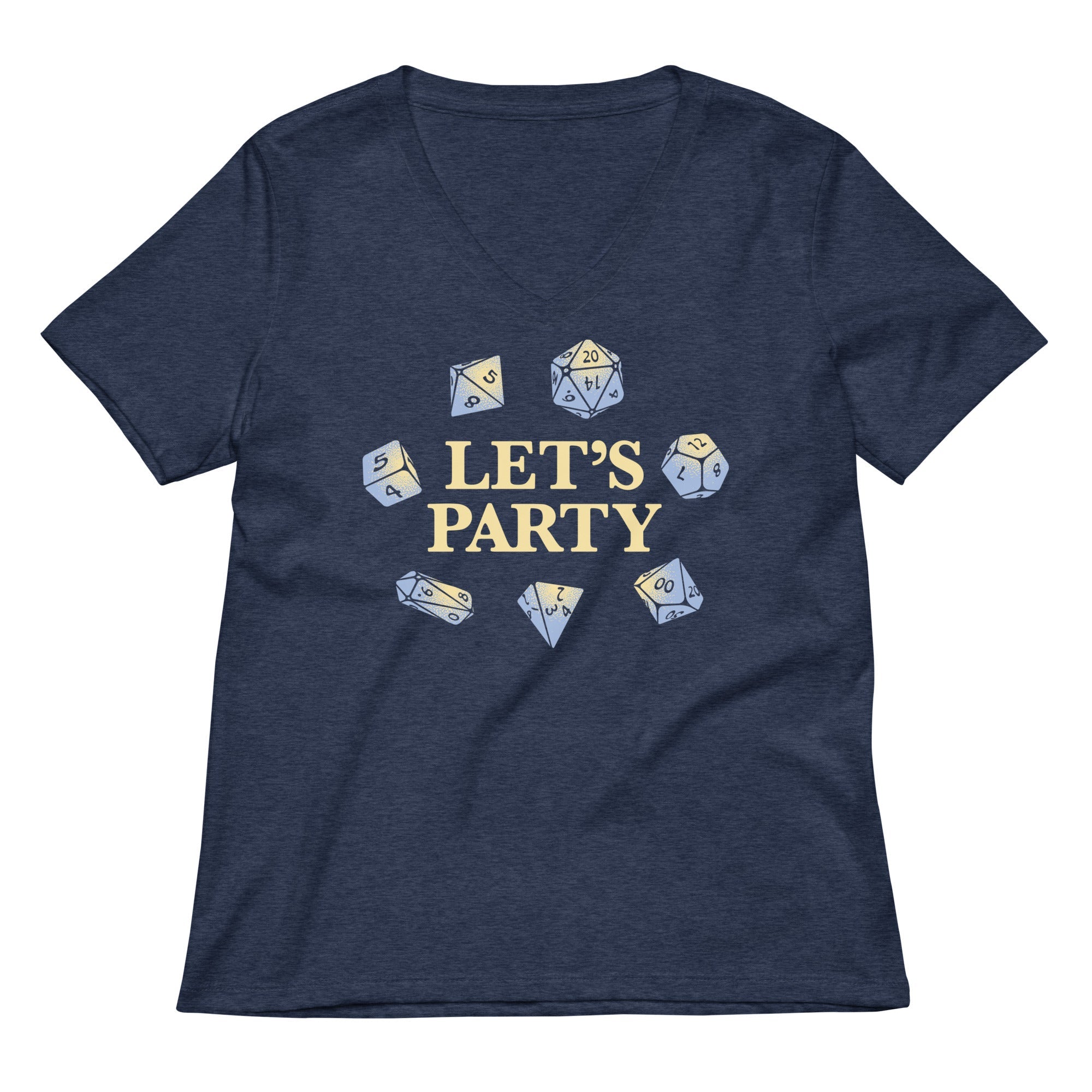 Let's Party Dice Women's V-Neck Tee
