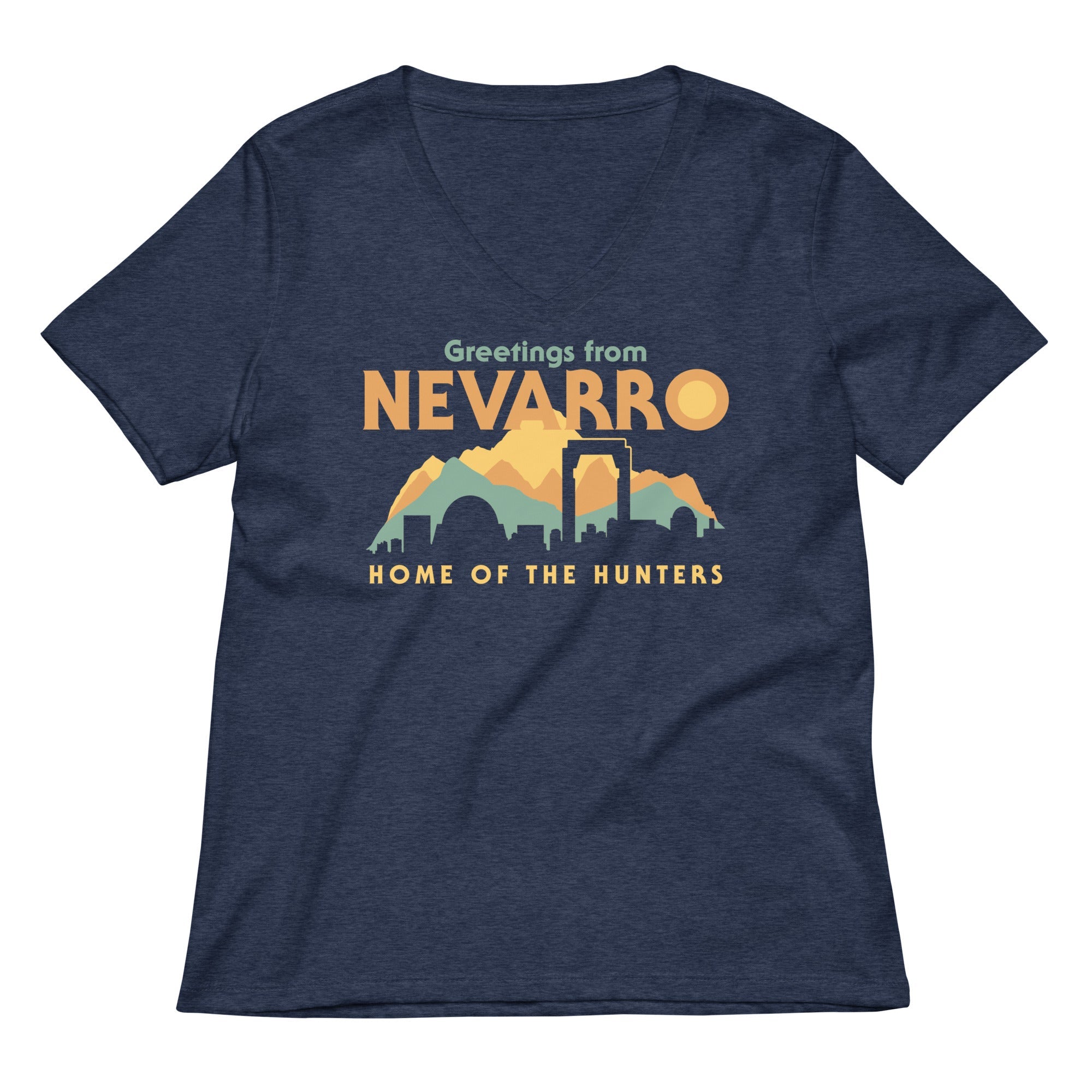 Greetings From Nevarro Women's V-Neck Tee