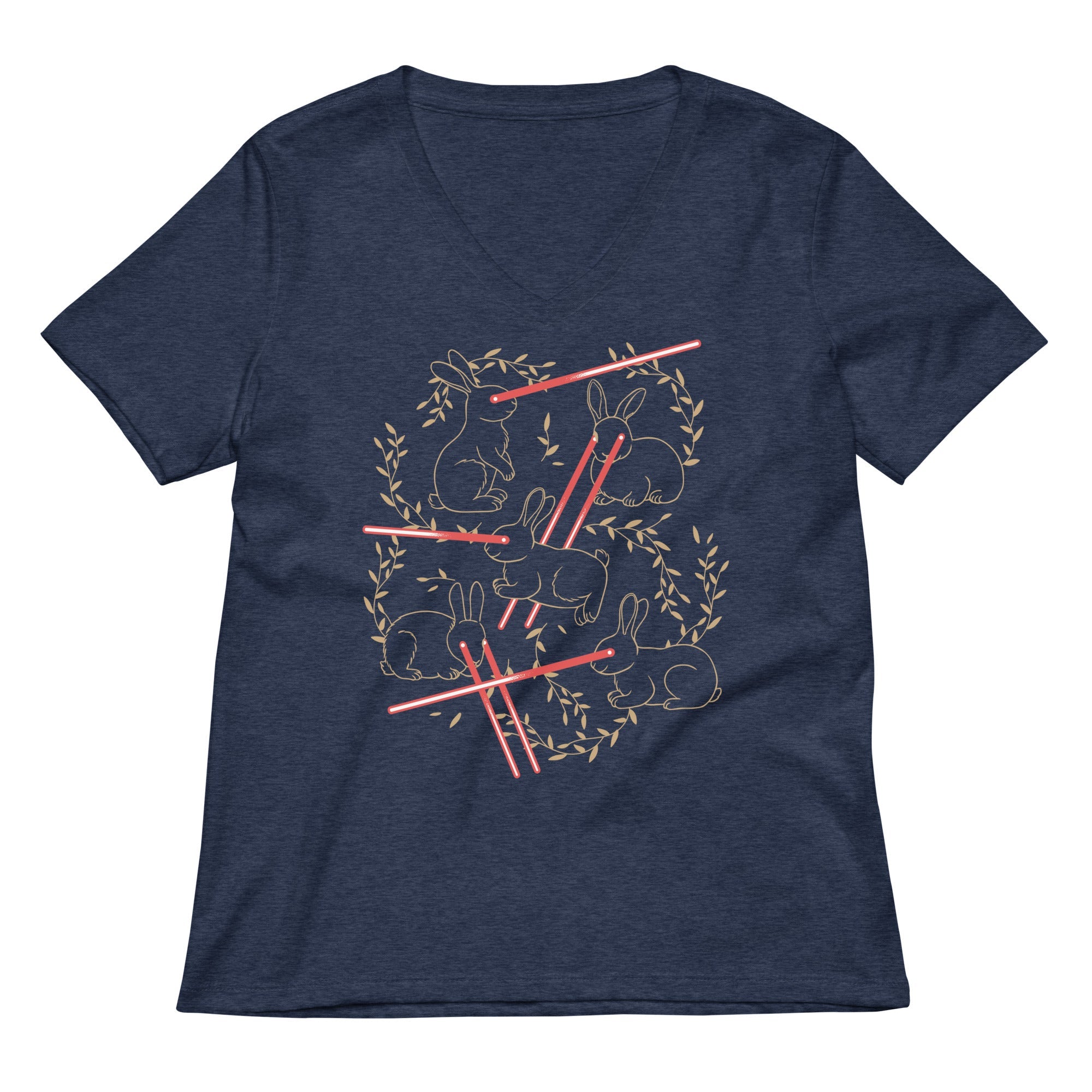 Laser Buns Women's V-Neck Tee