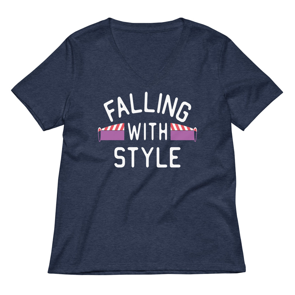 Falling With Style Women's V-Neck Tee