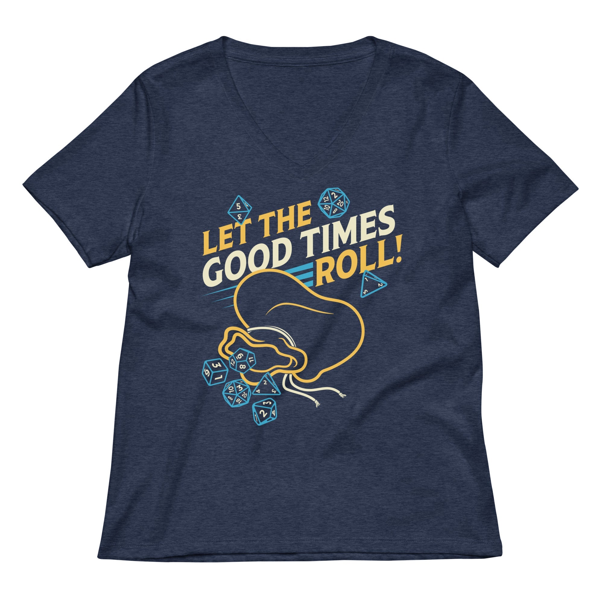 Let The Good Times Roll! Women's V-Neck Tee