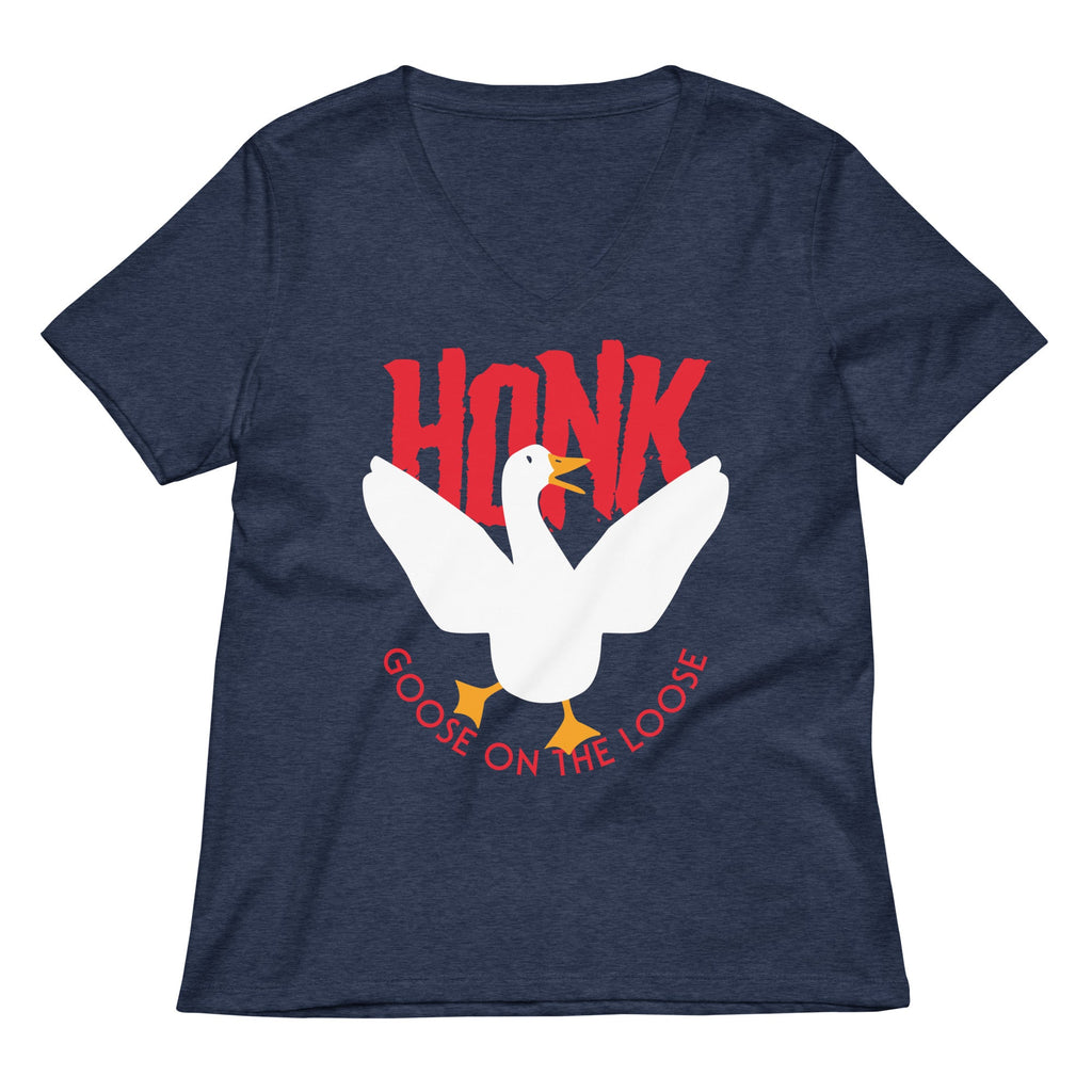 Honk Goose On The Loose Women's V-Neck Tee