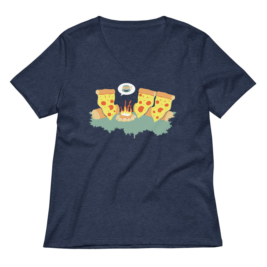 Pizza Campfire Story Women's V-Neck Tee