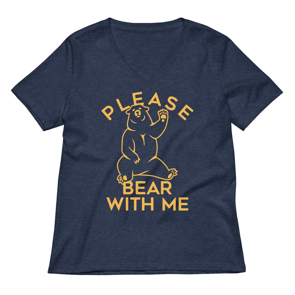 Please Bear With Me Women's V-Neck Tee