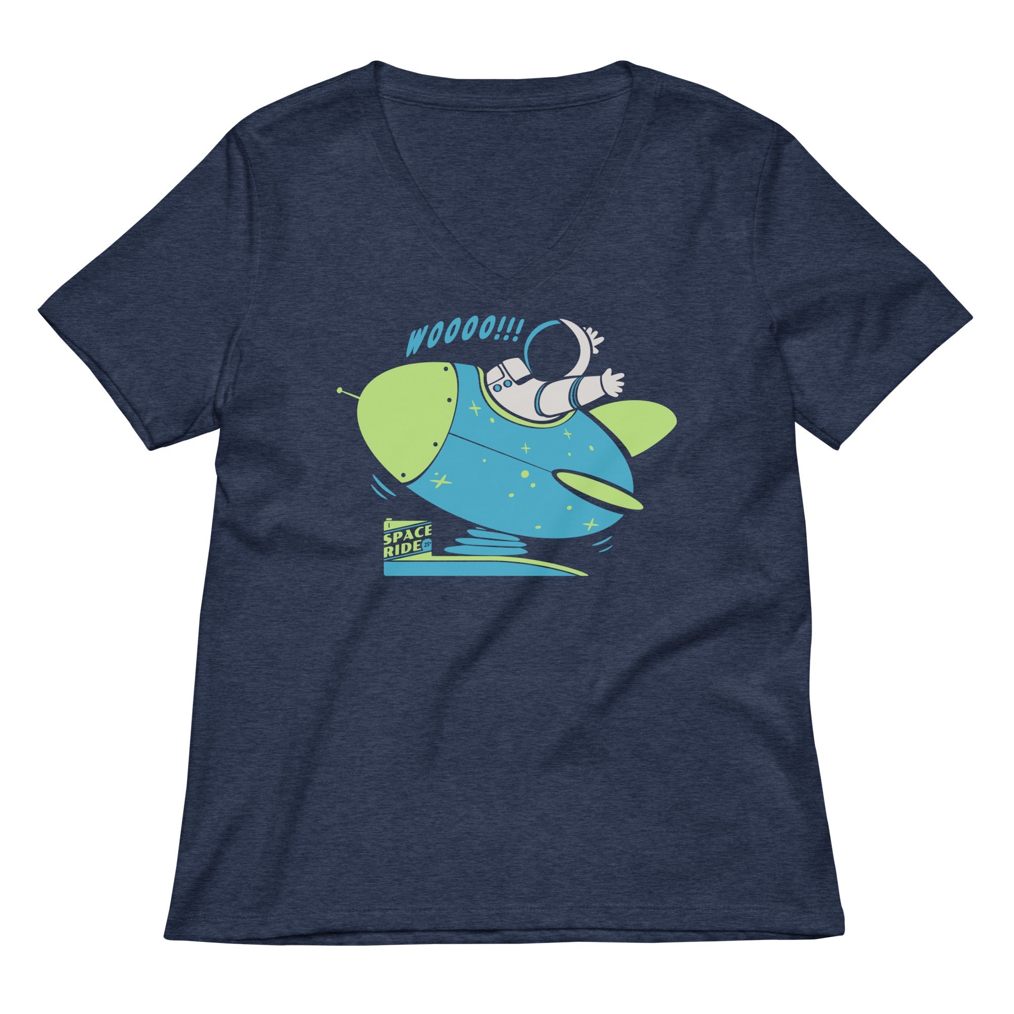 Space Ride Women's V-Neck Tee