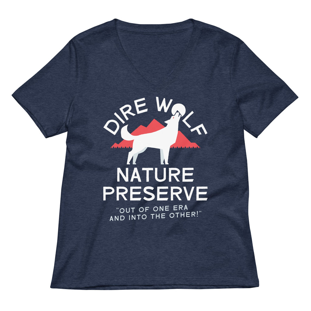 Dire Wolf Nature Preserve Women's V-Neck Tee