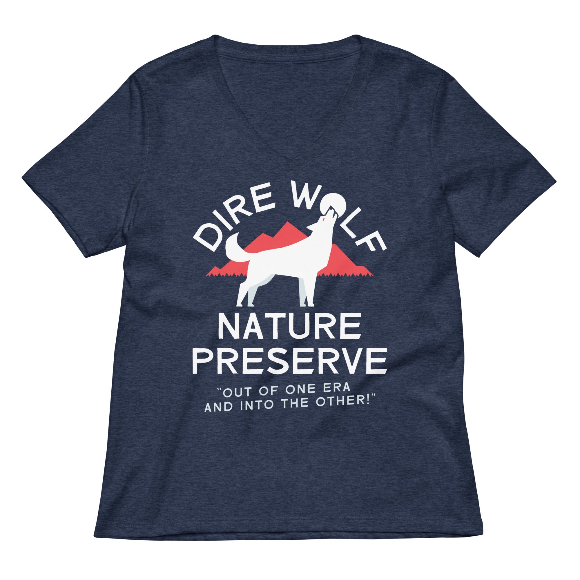 Dire Wolf Nature Preserve Women's V-Neck Tee