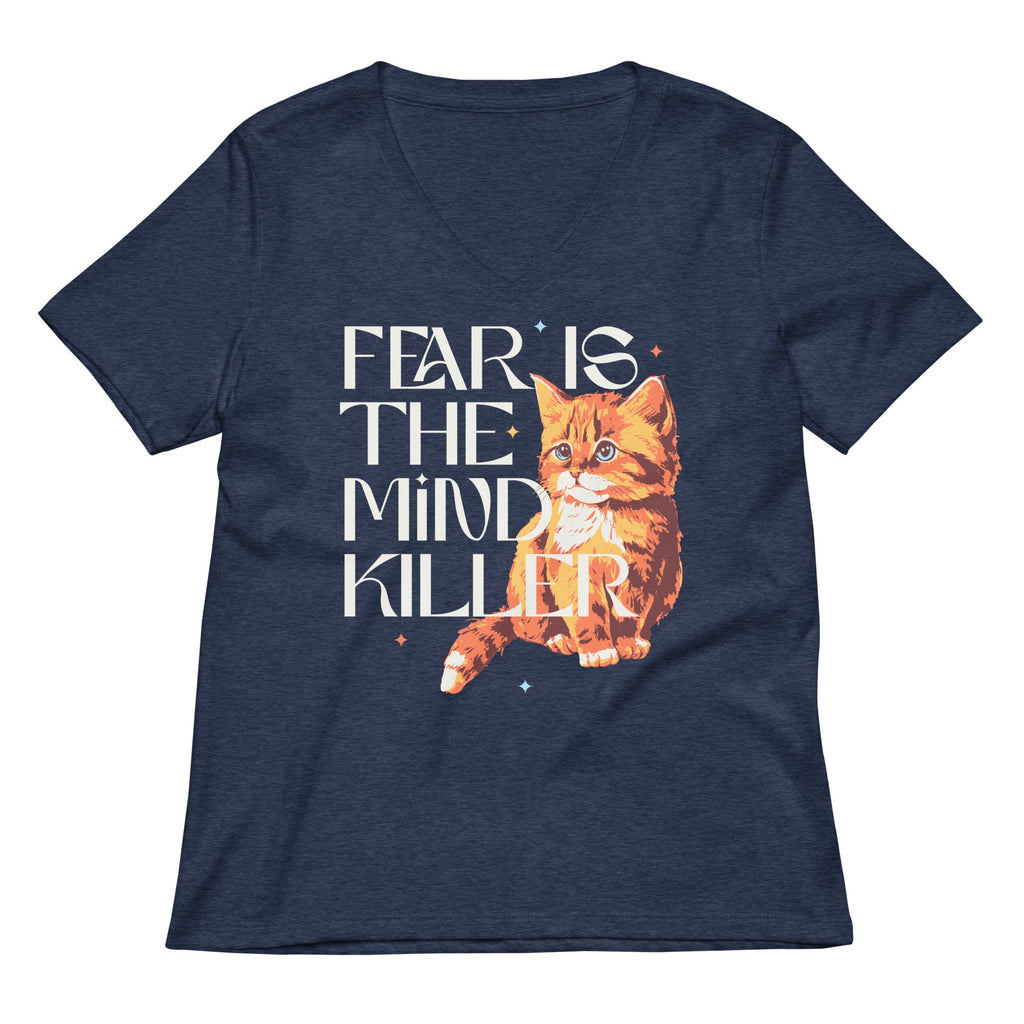 Fear Is The Mind Killer Cat Women's V-Neck Tee
