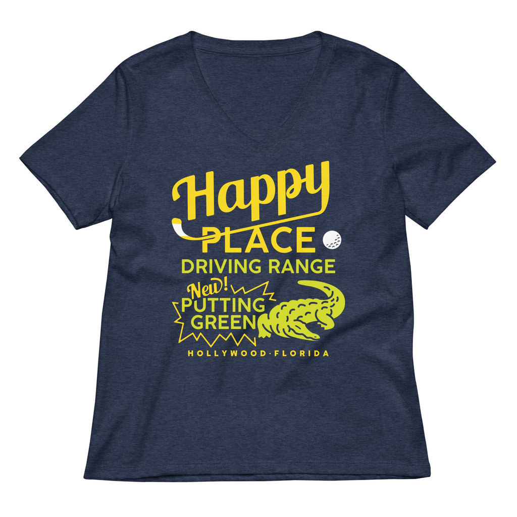 Happy Place Driving Range Women's V-Neck Tee