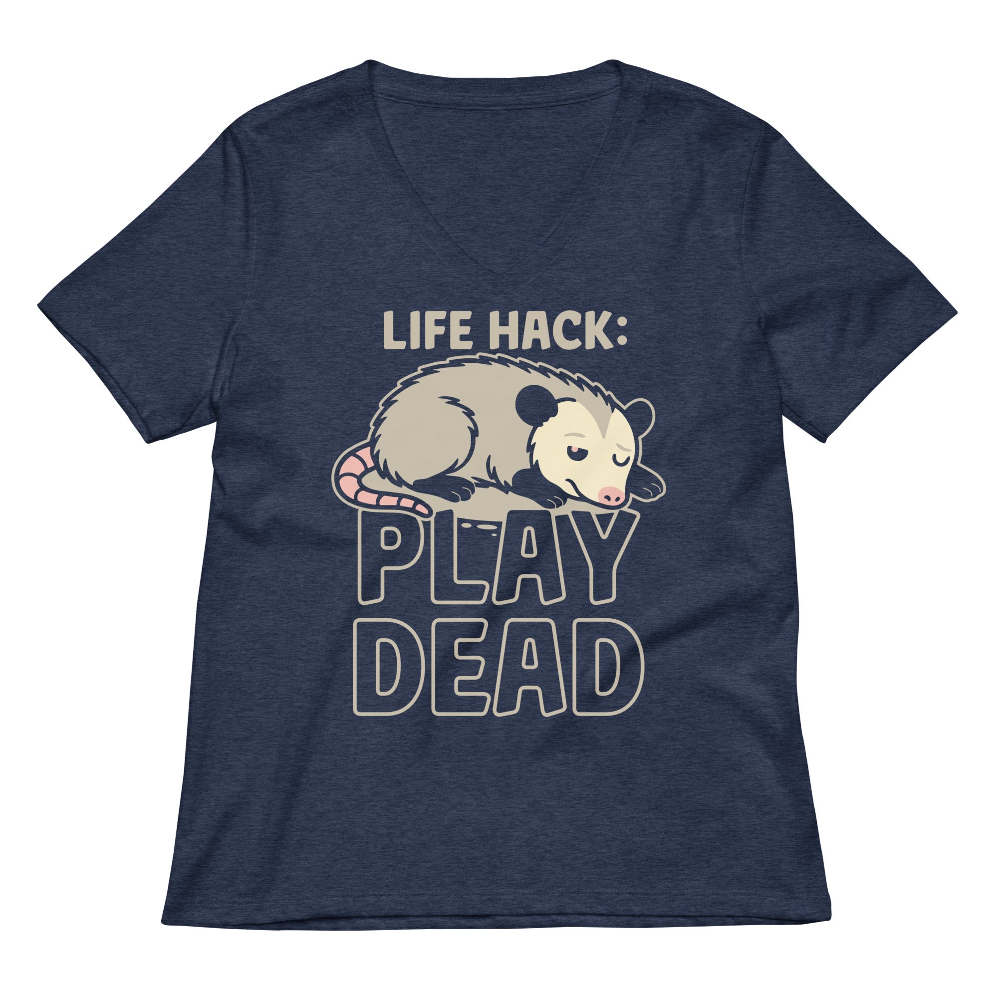 Life Hack Play Dead Women's V-Neck Tee