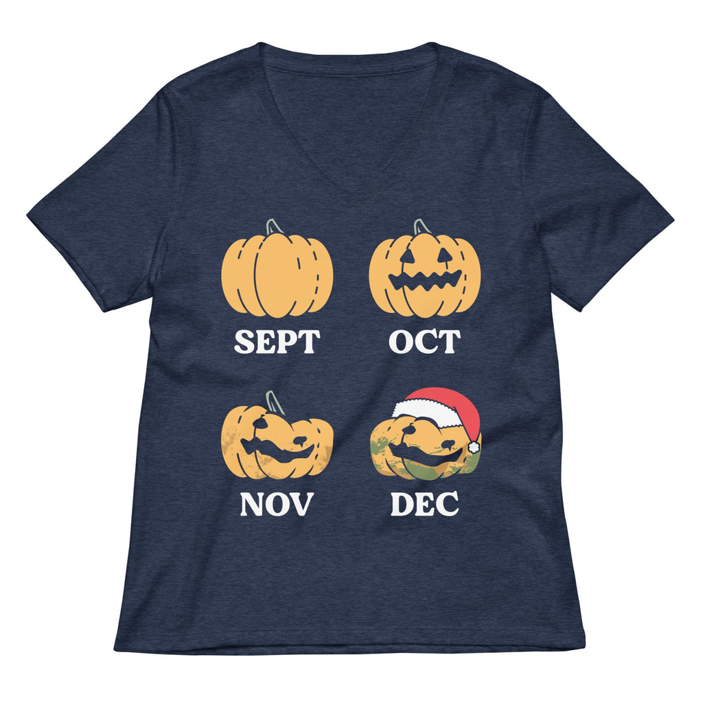 Pumpkin Months Women's V-Neck Tee