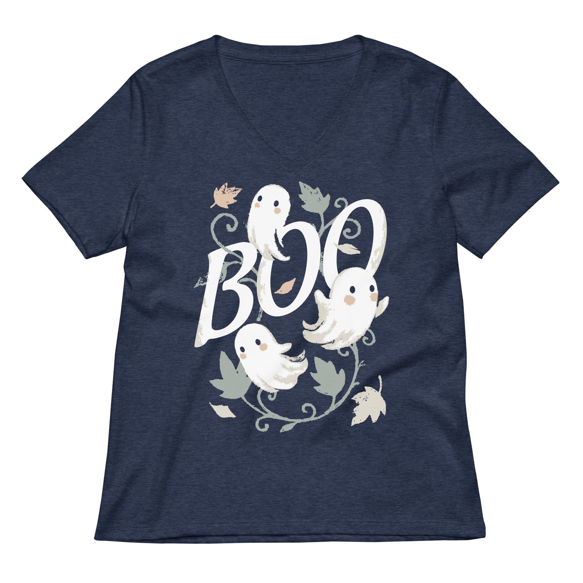 Boo Ghosts Women's V-Neck Tee