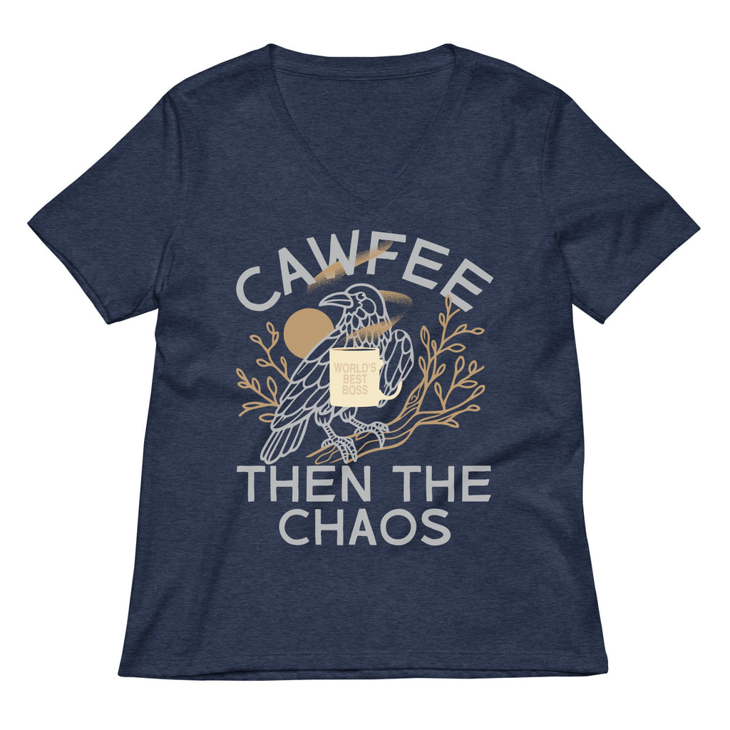 Cawfee Then The Chaos Women's V-Neck Tee