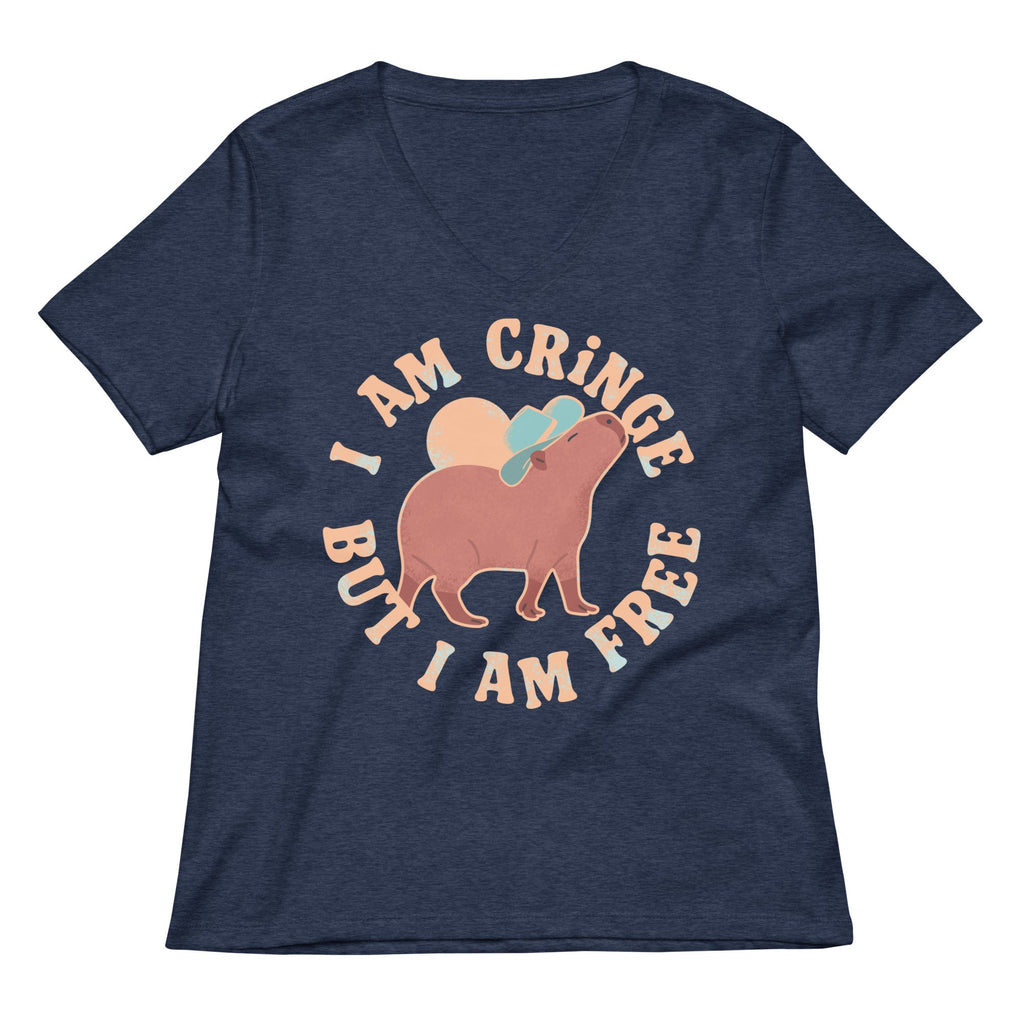 I Am Cringe But I Am Free Women's V-Neck Tee