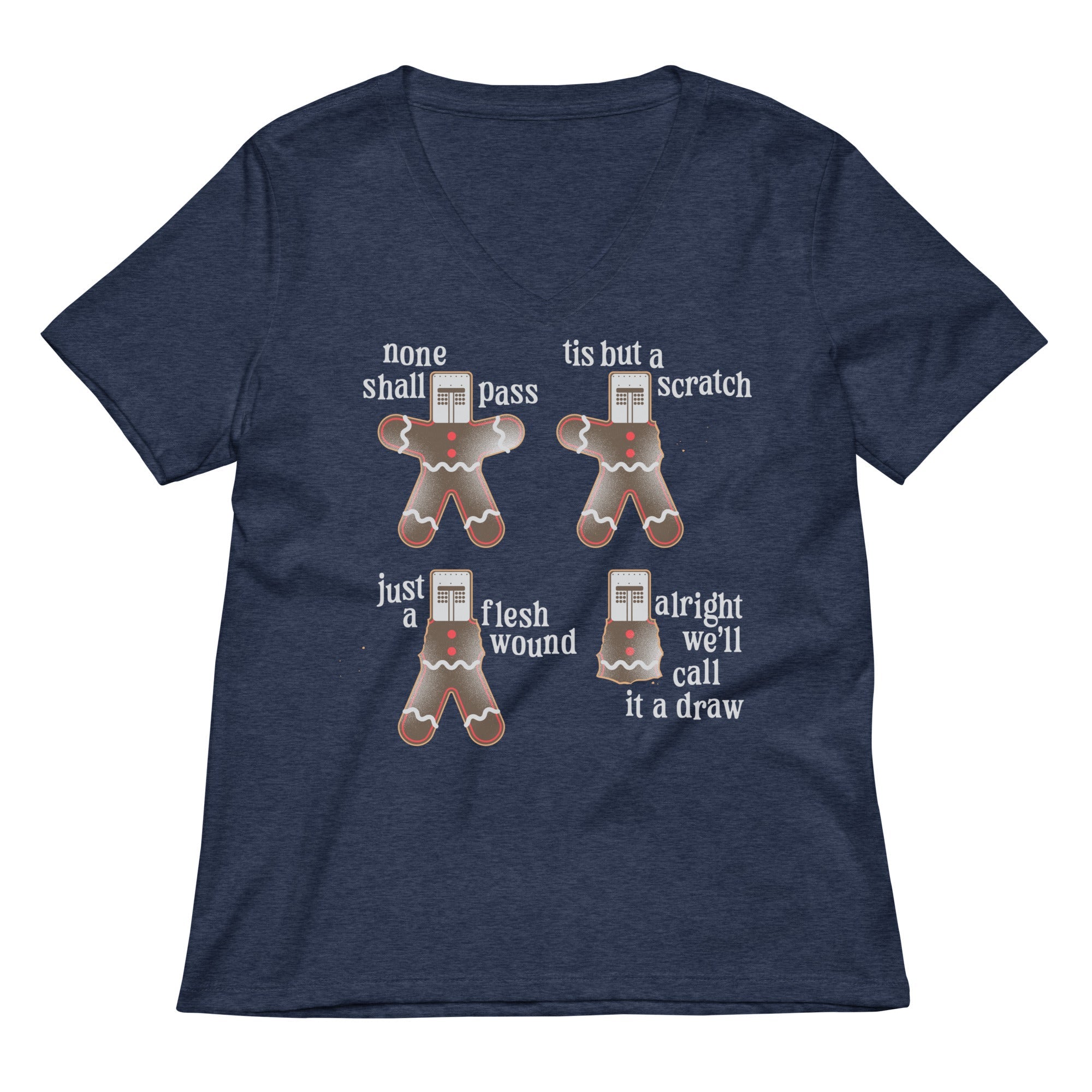 Alright We'll Call It A Draw Gingerbread Women's V-Neck Tee