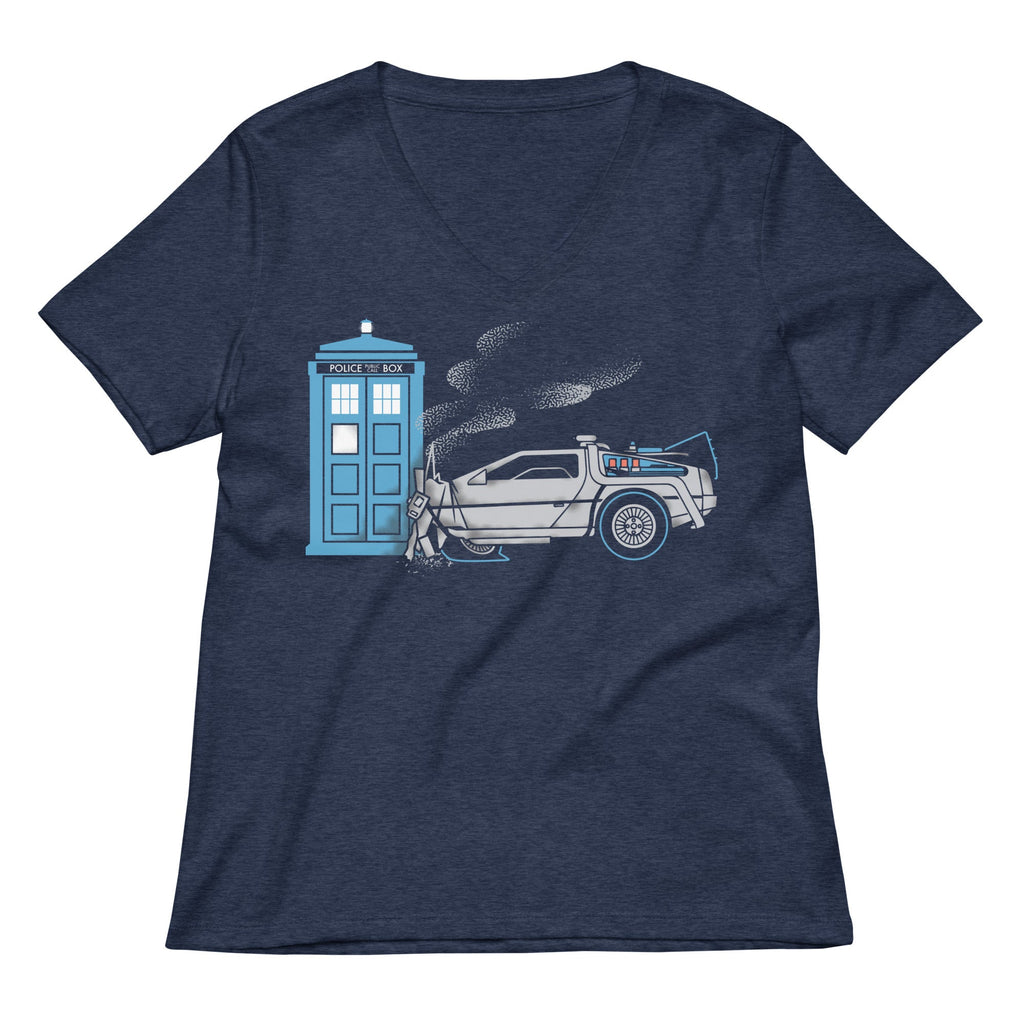 Time Collision Women's V-Neck Tee