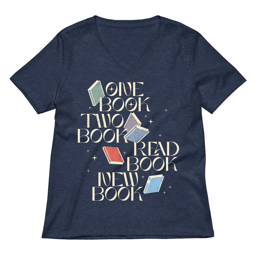 One Book Two Book Read Book New Book Women's V-Neck Tee