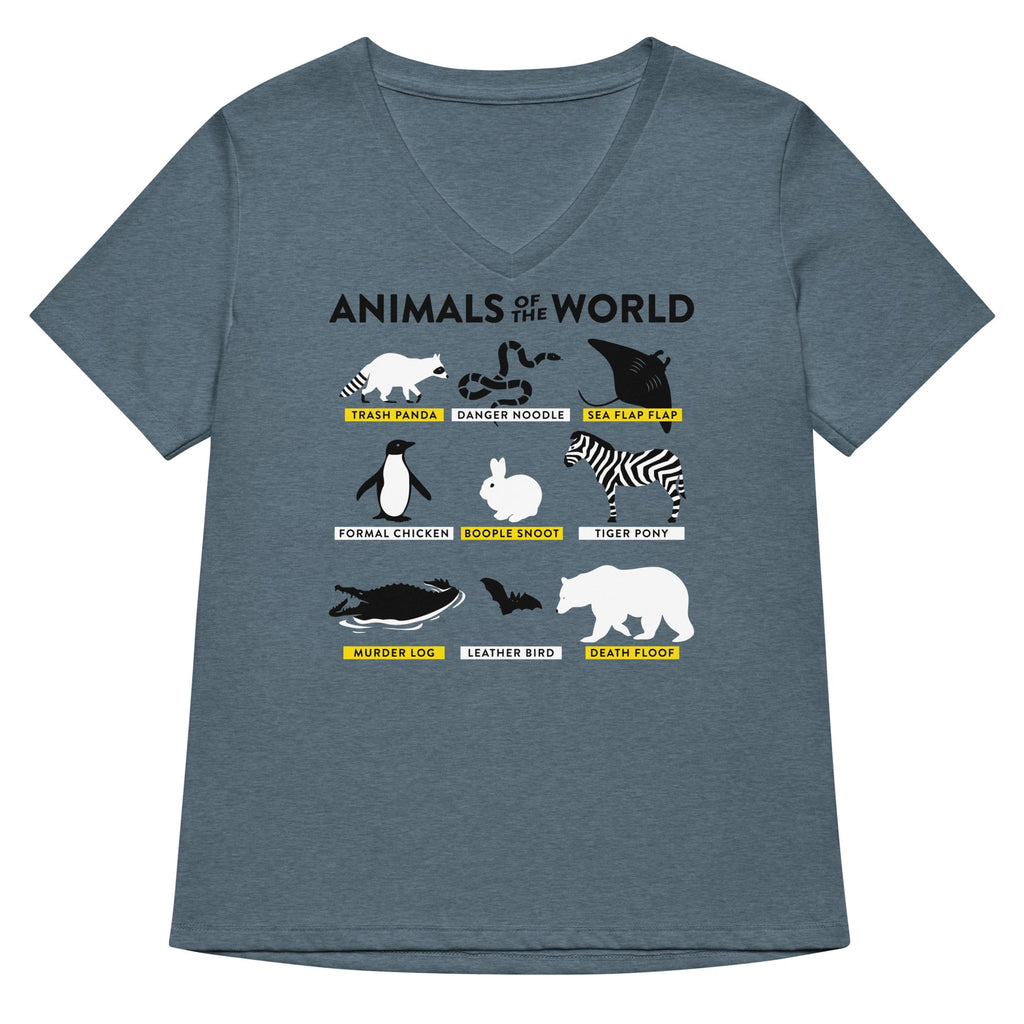 Animals Of The World Women's V-Neck Tee
