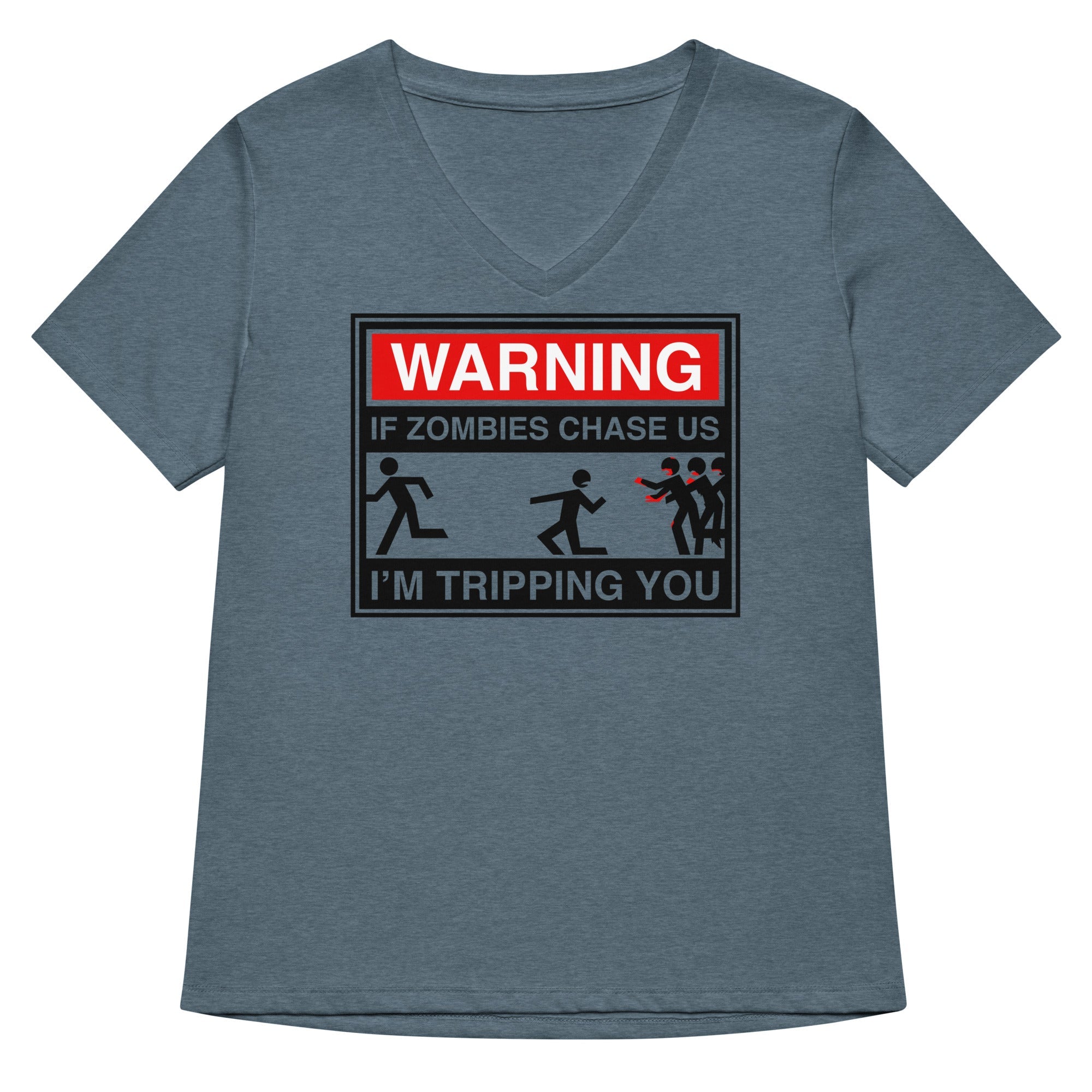 If Zombies Chase Us Women's V-Neck Tee