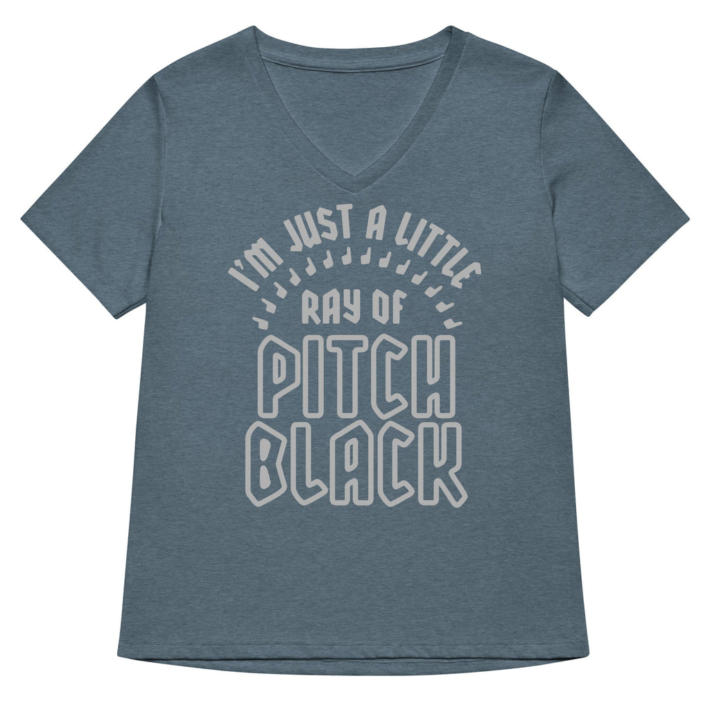 Ray Of Pitch Black Women's V-Neck Tee