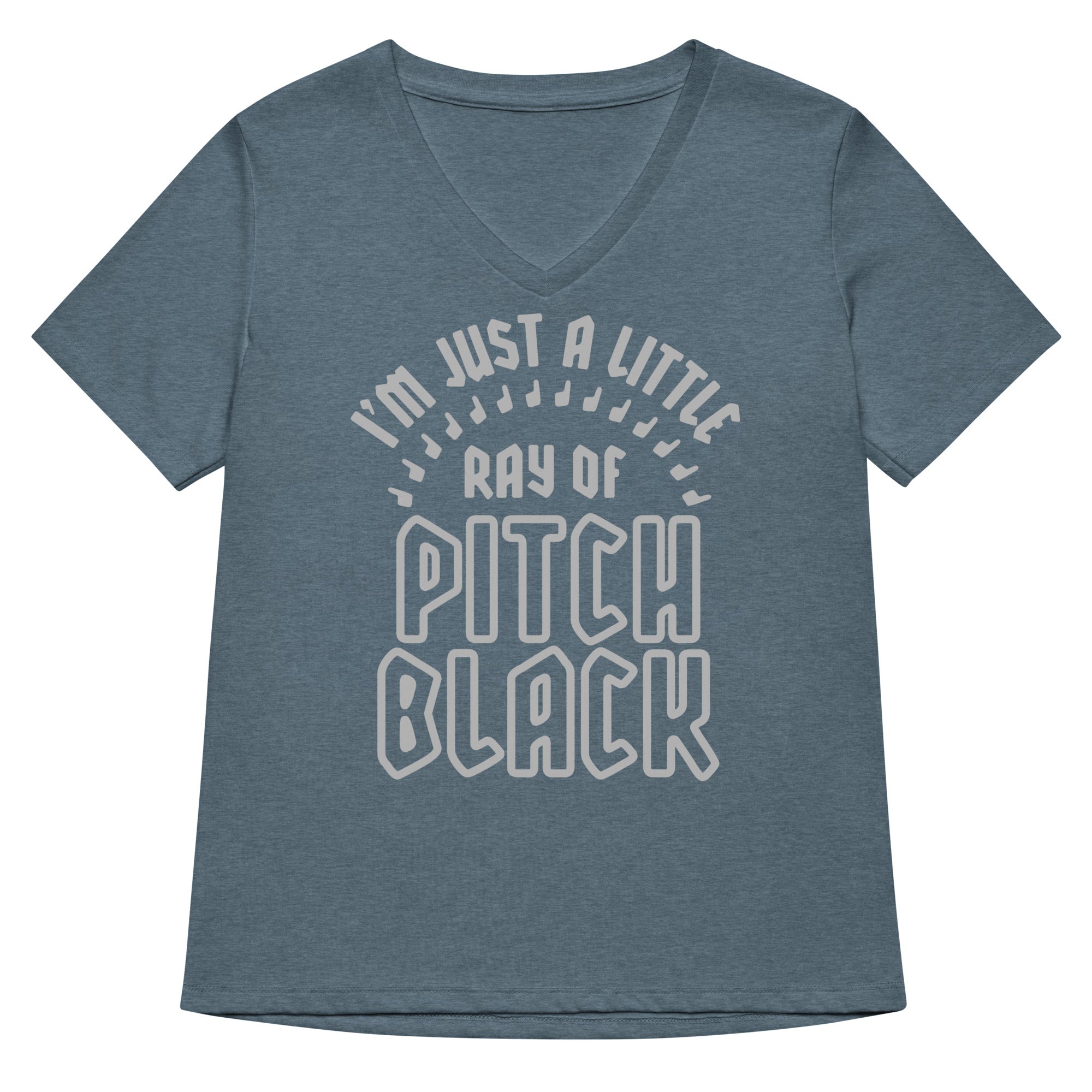 Ray Of Pitch Black Women's V-Neck Tee