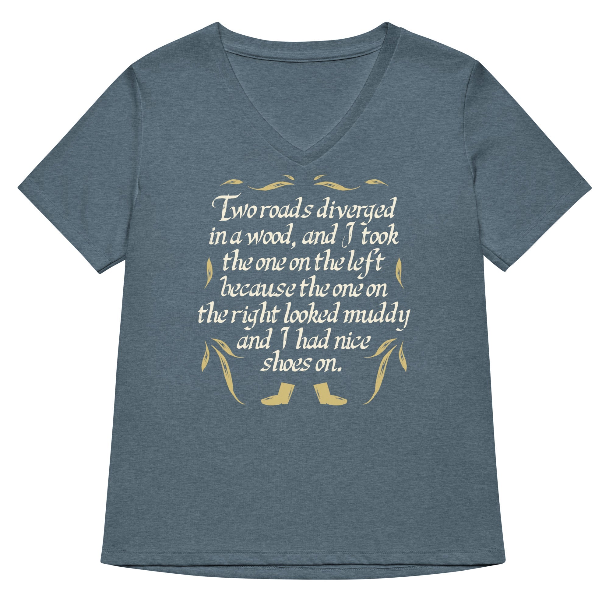 Two Roads Diverged Women's V-Neck Tee