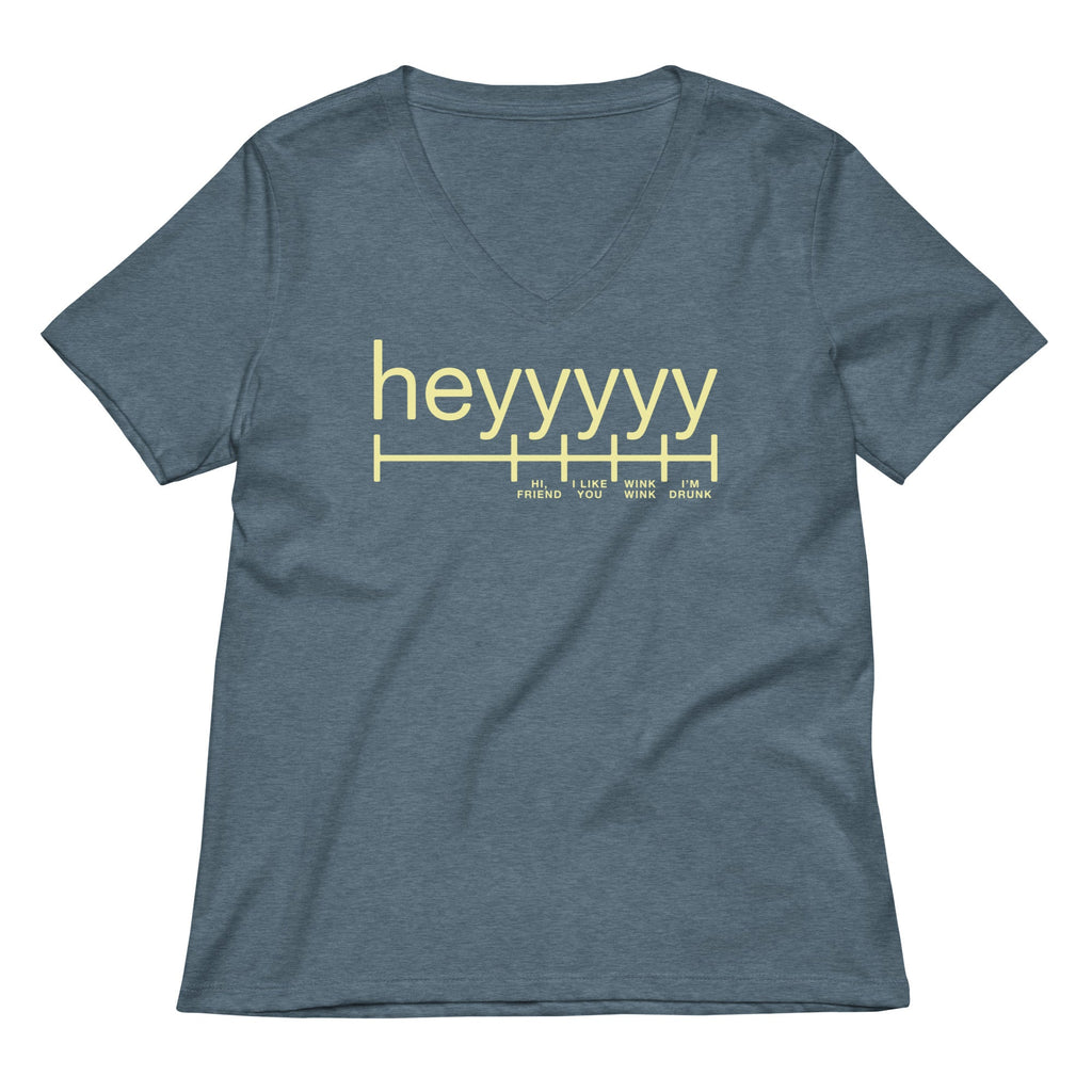 Heyyyyy Women's V-Neck Tee
