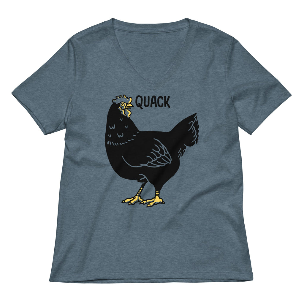 Quack Bird Women's V-Neck Tee