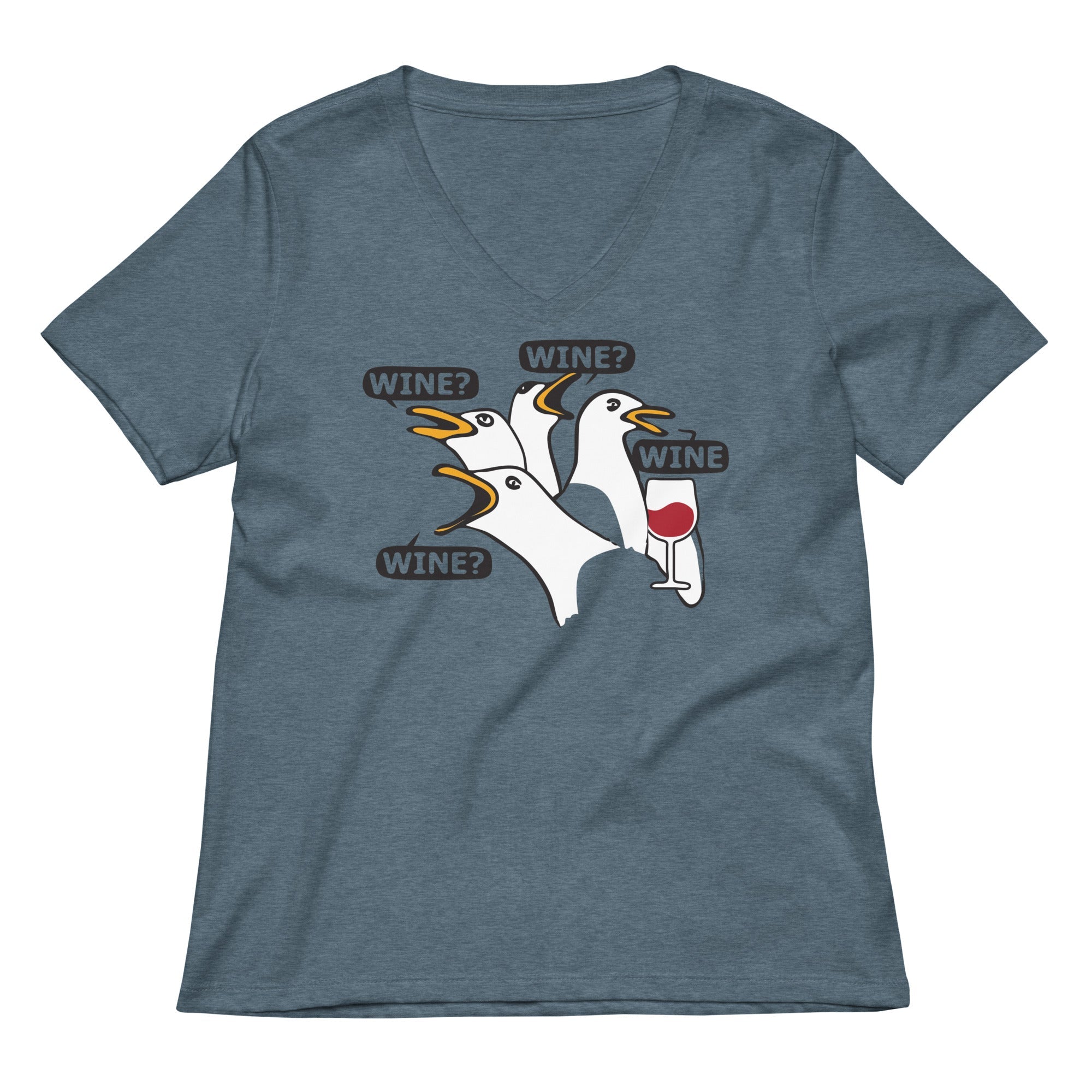 Wine Wine Wine Wine Women's V-Neck Tee