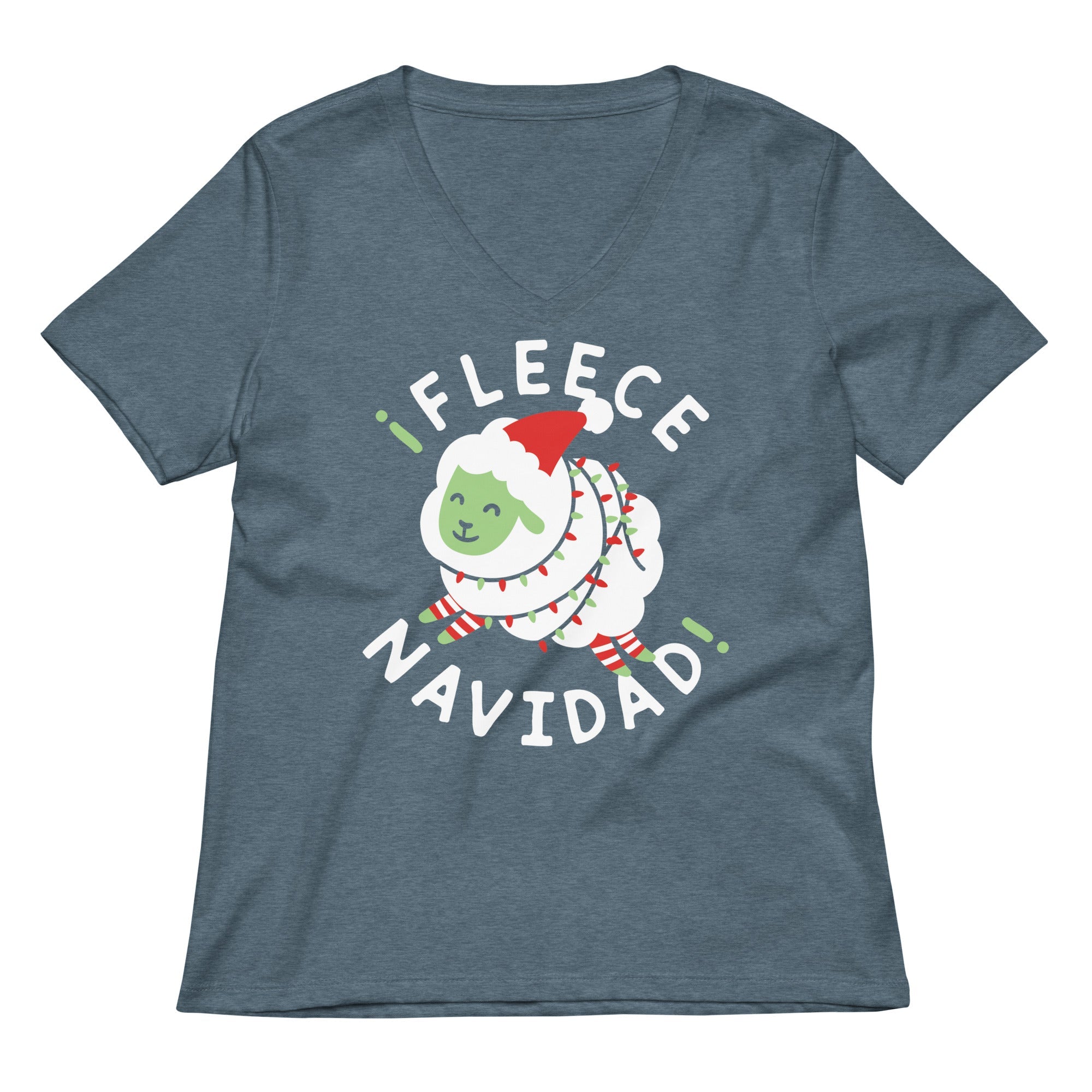 ¡Fleece Navidad! Women's V-Neck Tee