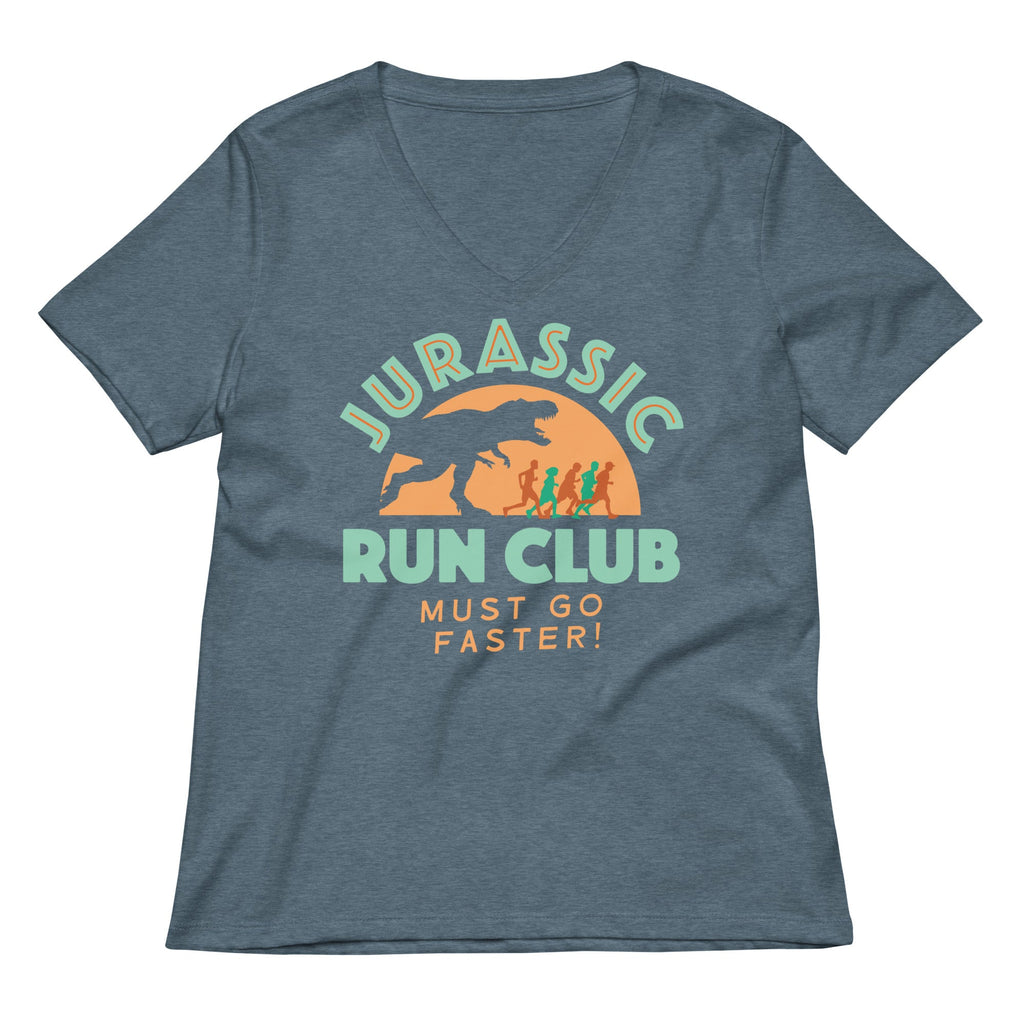 Jurassic Run Club Women's V-Neck Tee