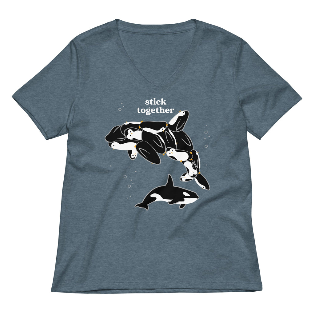Stick Together Women's V-Neck Tee