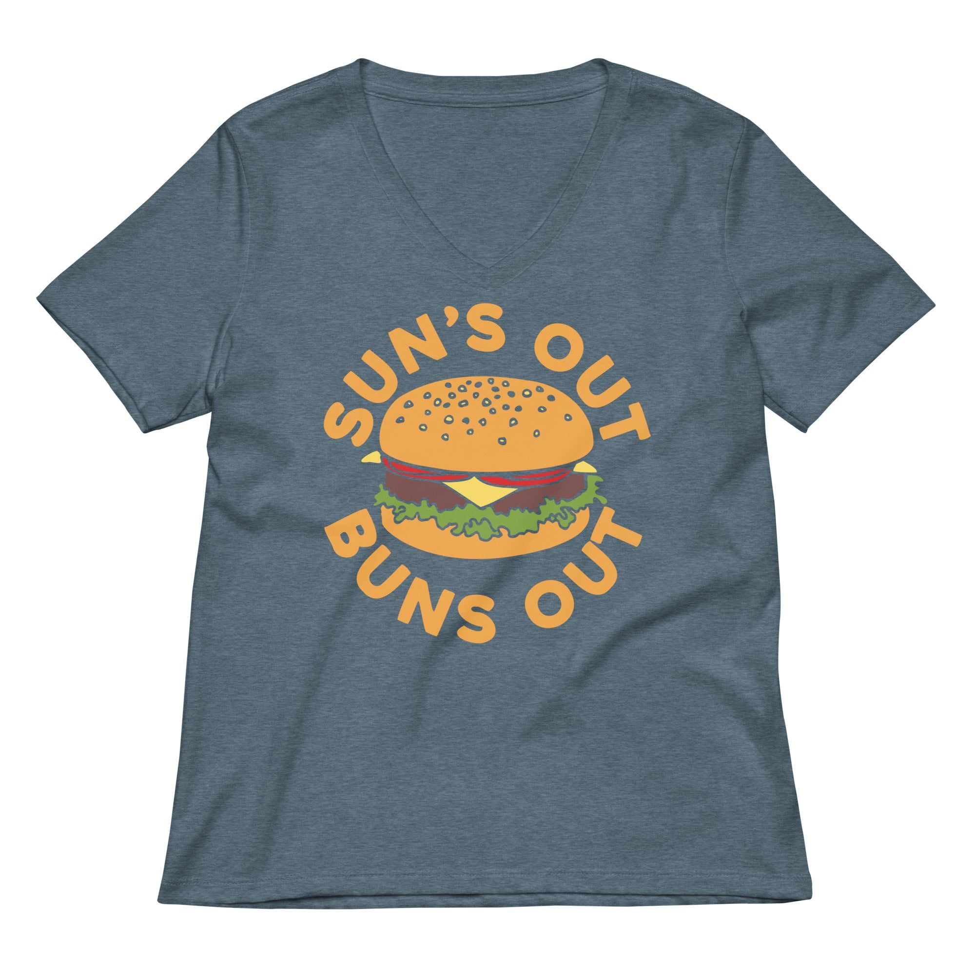 Sun's Out Buns Out Women's V-Neck Tee