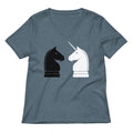 Chess Unicorn Women's V-Neck Tee