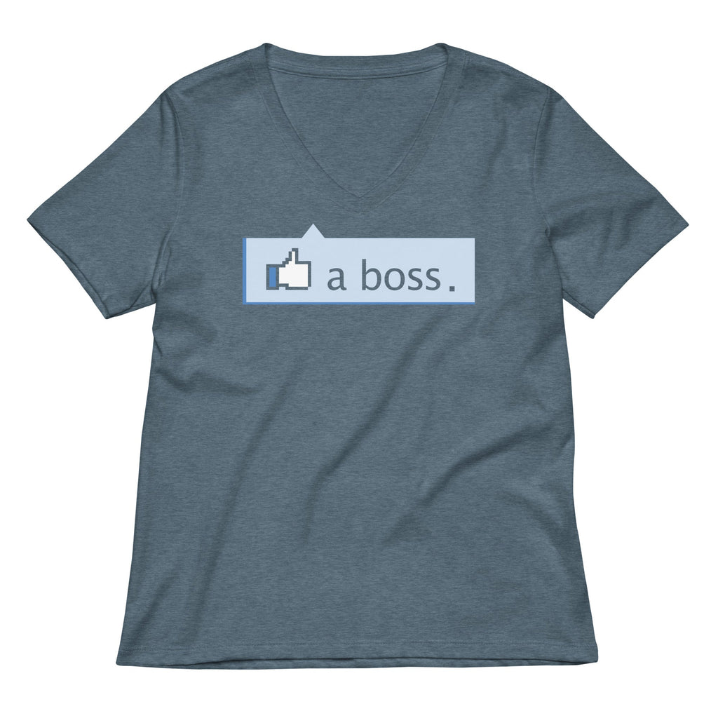 Like A Boss Thumbs Up Women's V-Neck Tee